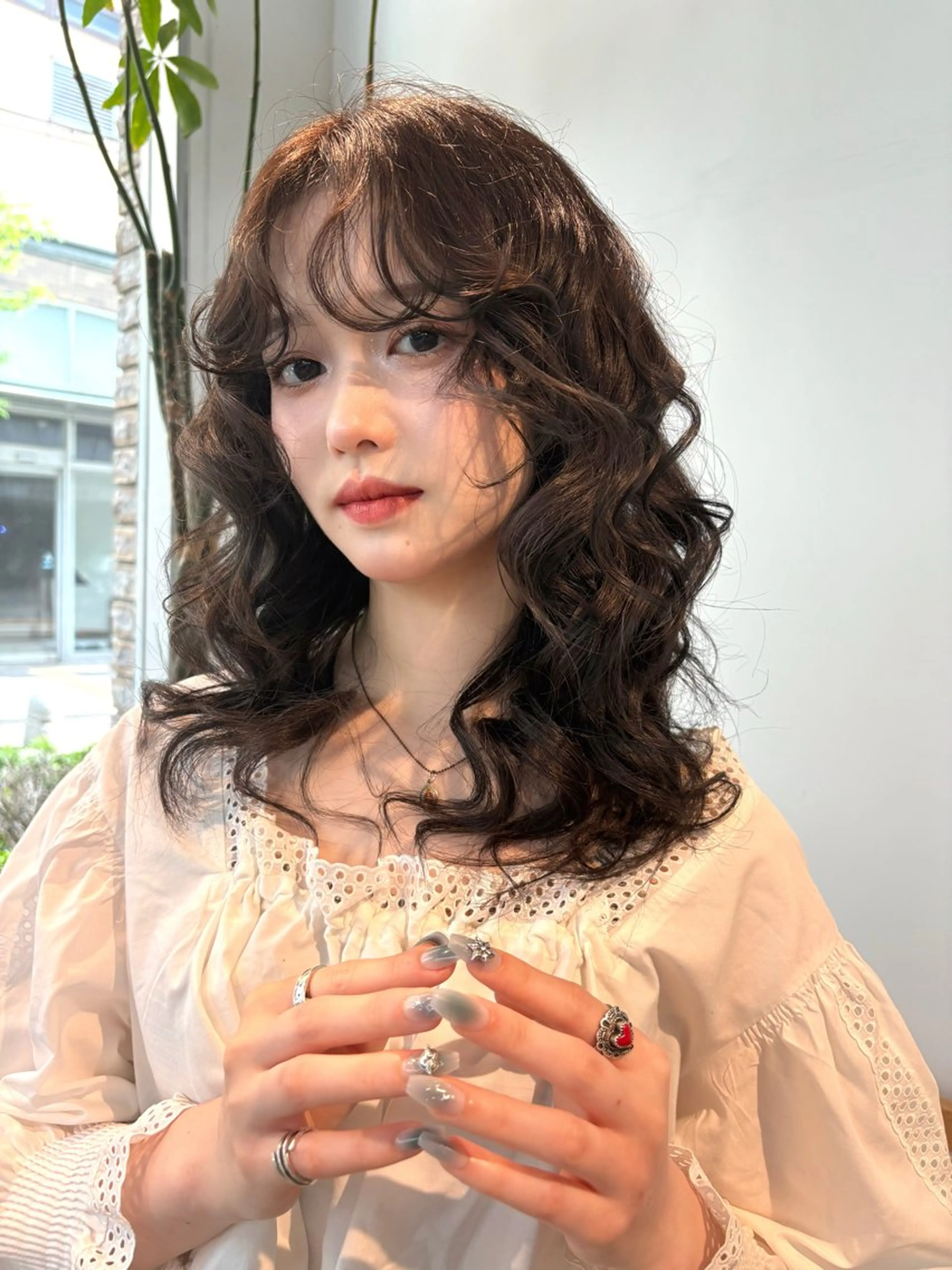 セミロング カット ヘアカラー トリートメント Fev YUZUのヘアスタイル