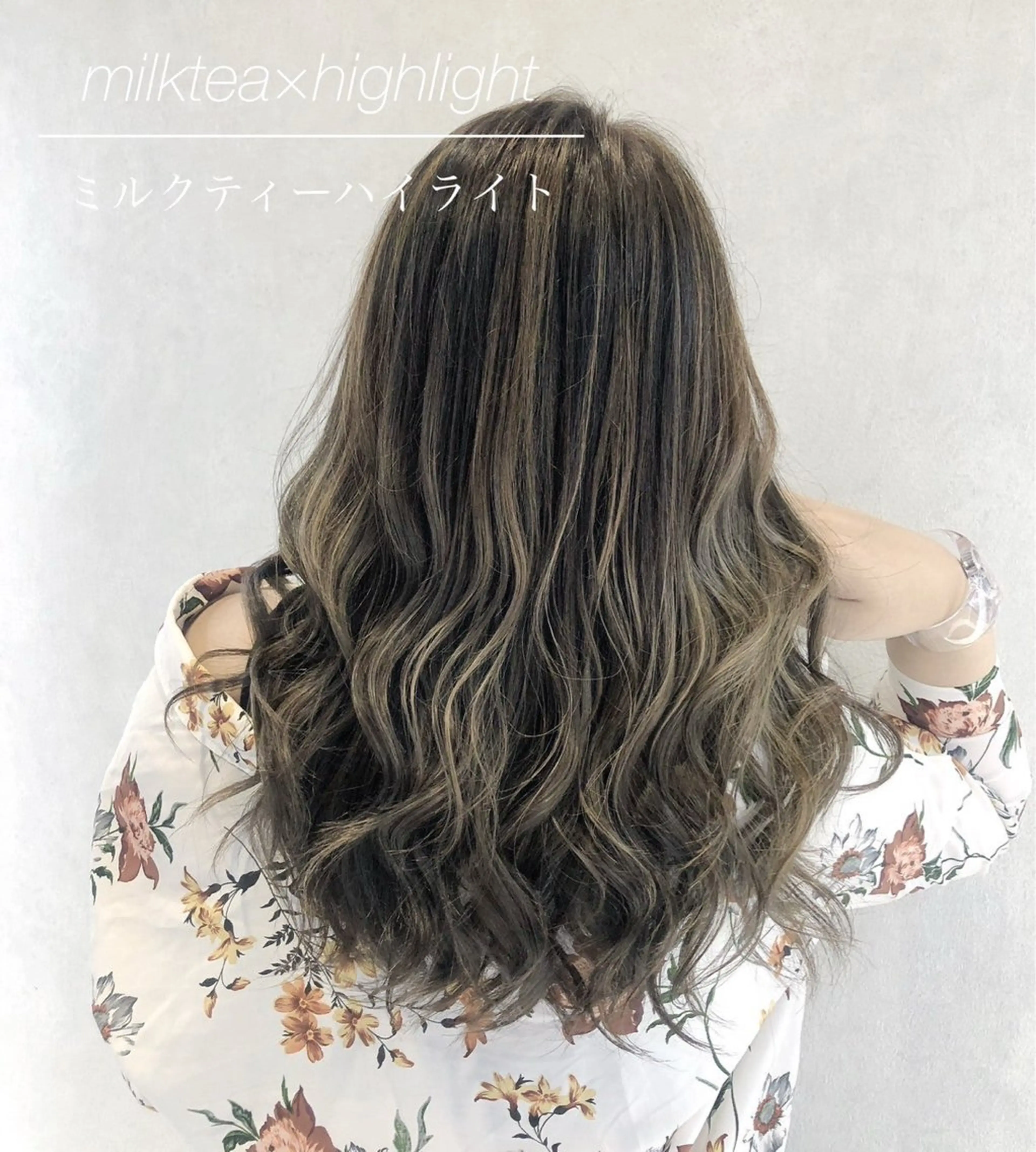 セミロング カラー バレイヤージュ ハイライトカラー ハイトーンカラー エクステ ハイライト 代表/七瀬/ギャル/ シールエクステ/渋谷のヘアスタイル