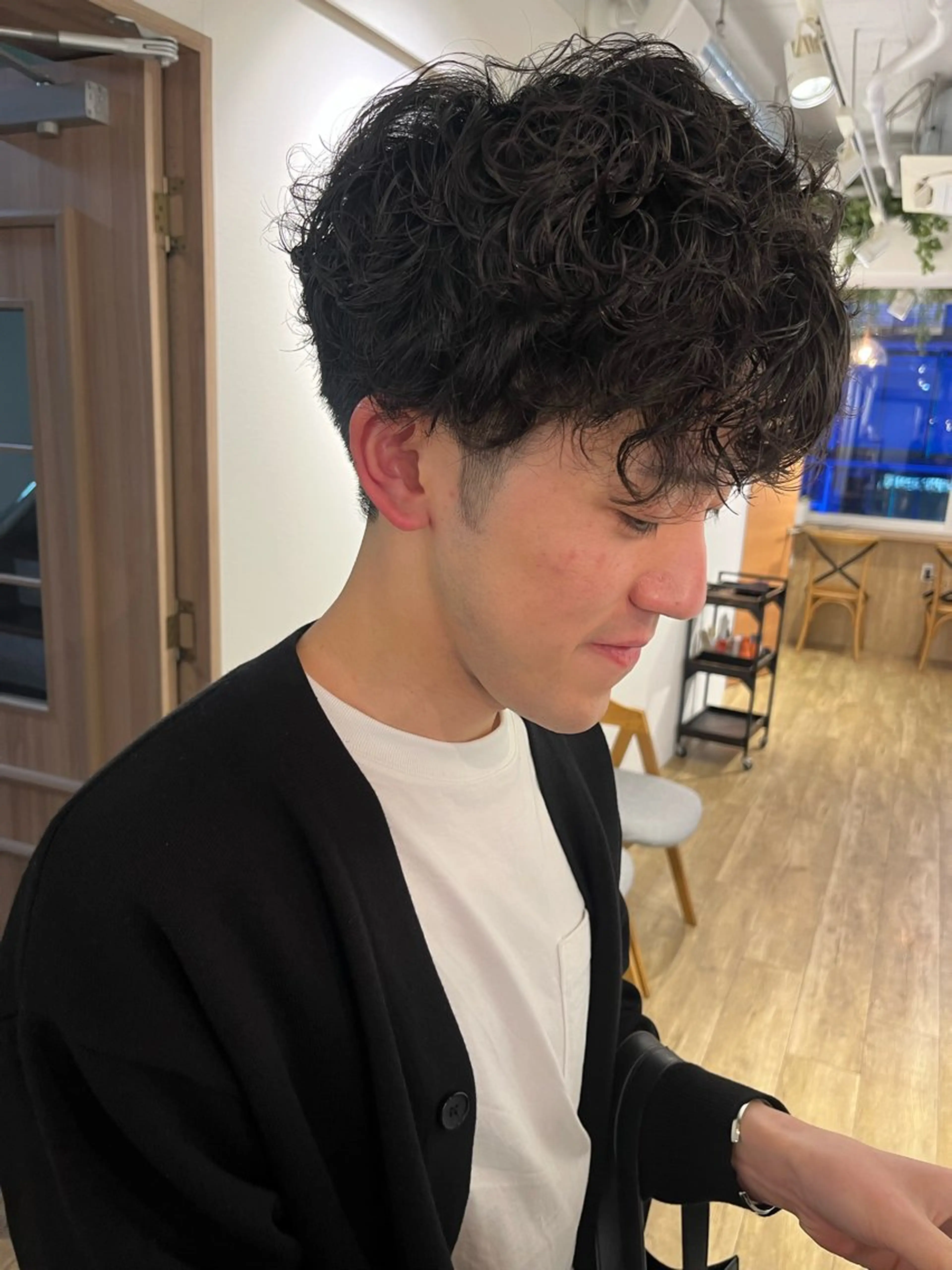 ショート パーマ メンズ GO TODAY シェアサロン 表参道Flos店所属・nishi fuyumiのヘアスタイル