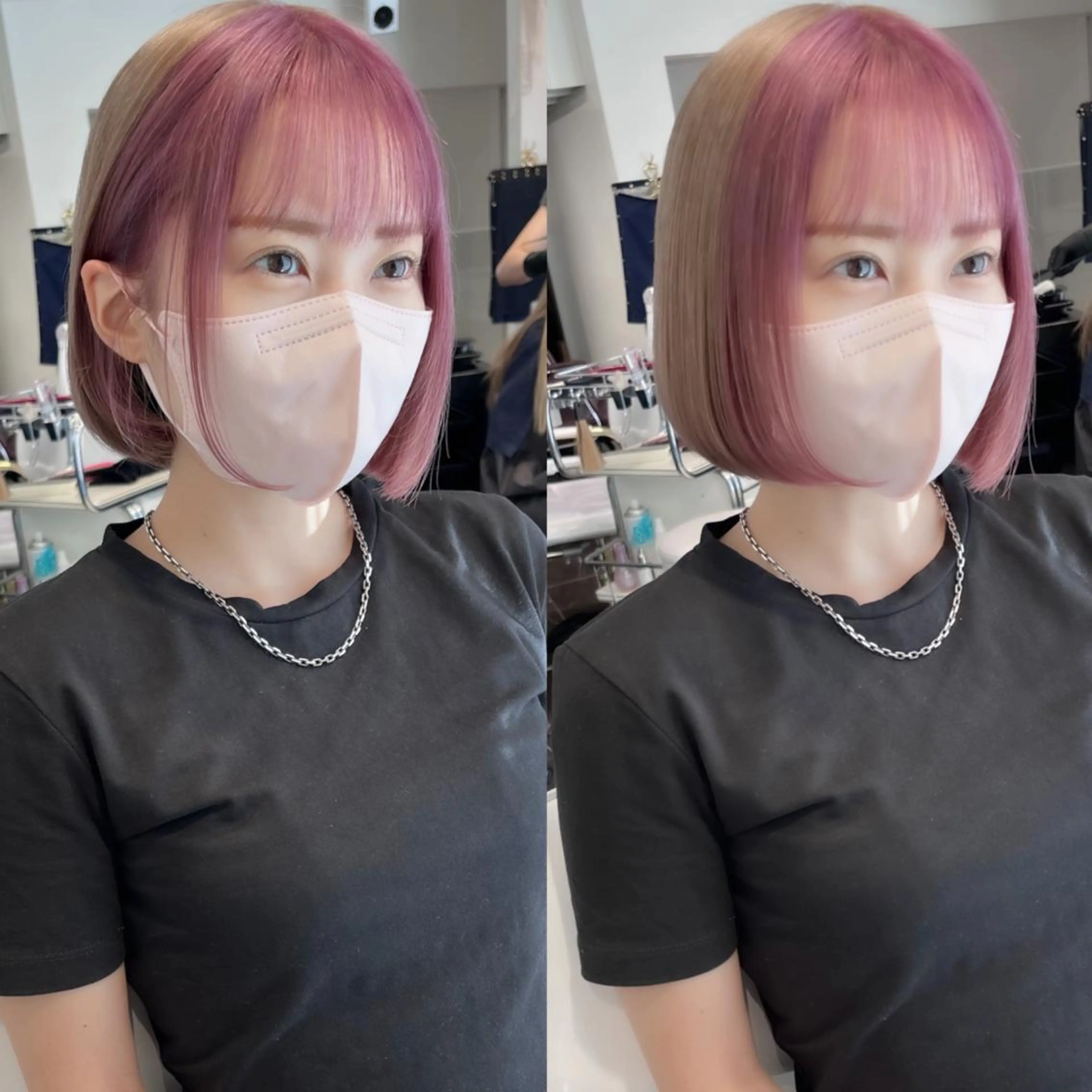 ミディアム カラー ブリーチ ヘアカラー LOTTA CUCCI所属・miyu /トレンド カラー×艶髪のヘアスタイル