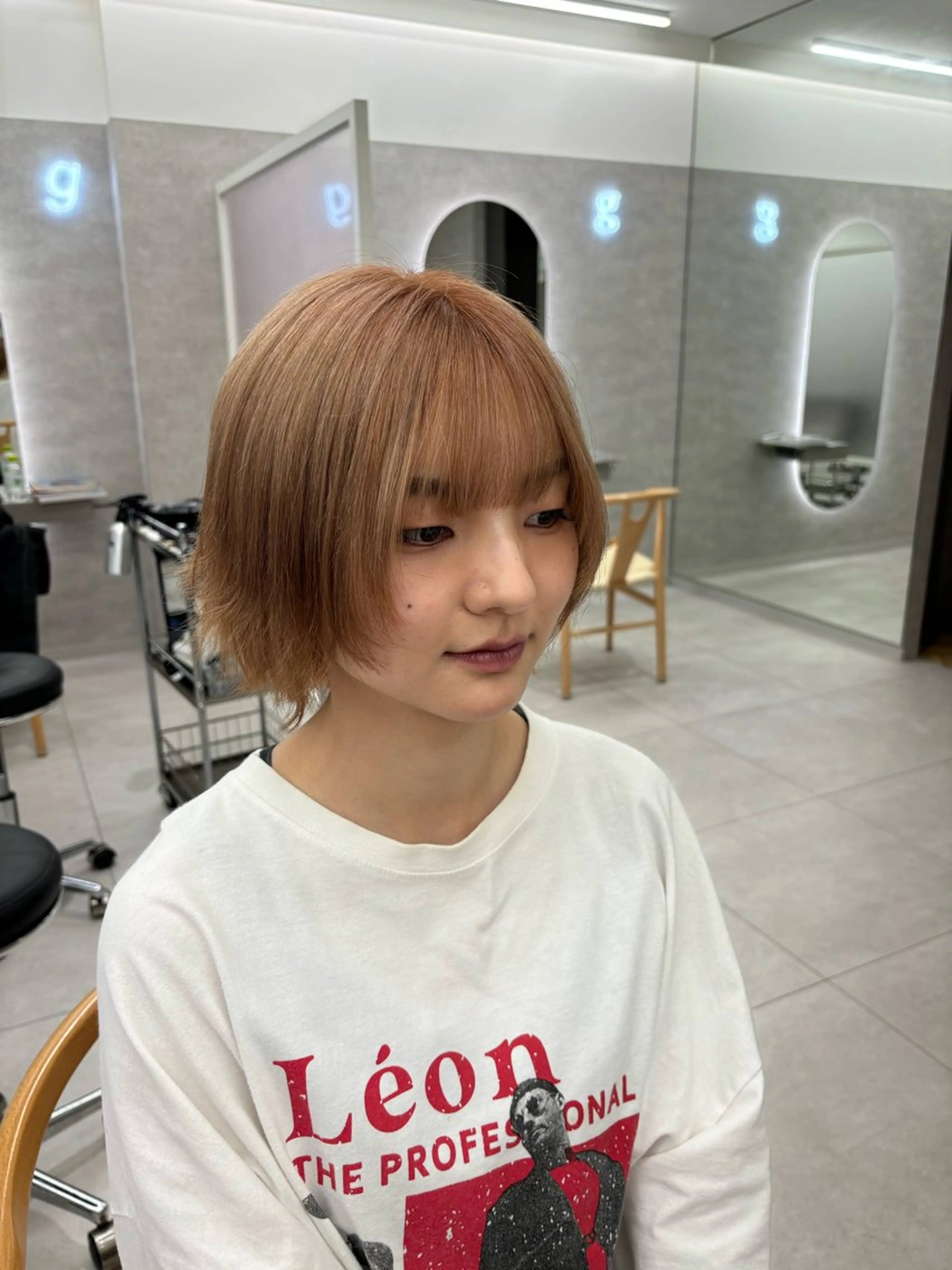 ショート カラー ヘアカラー トリートメント 望 吹のヘアスタイル