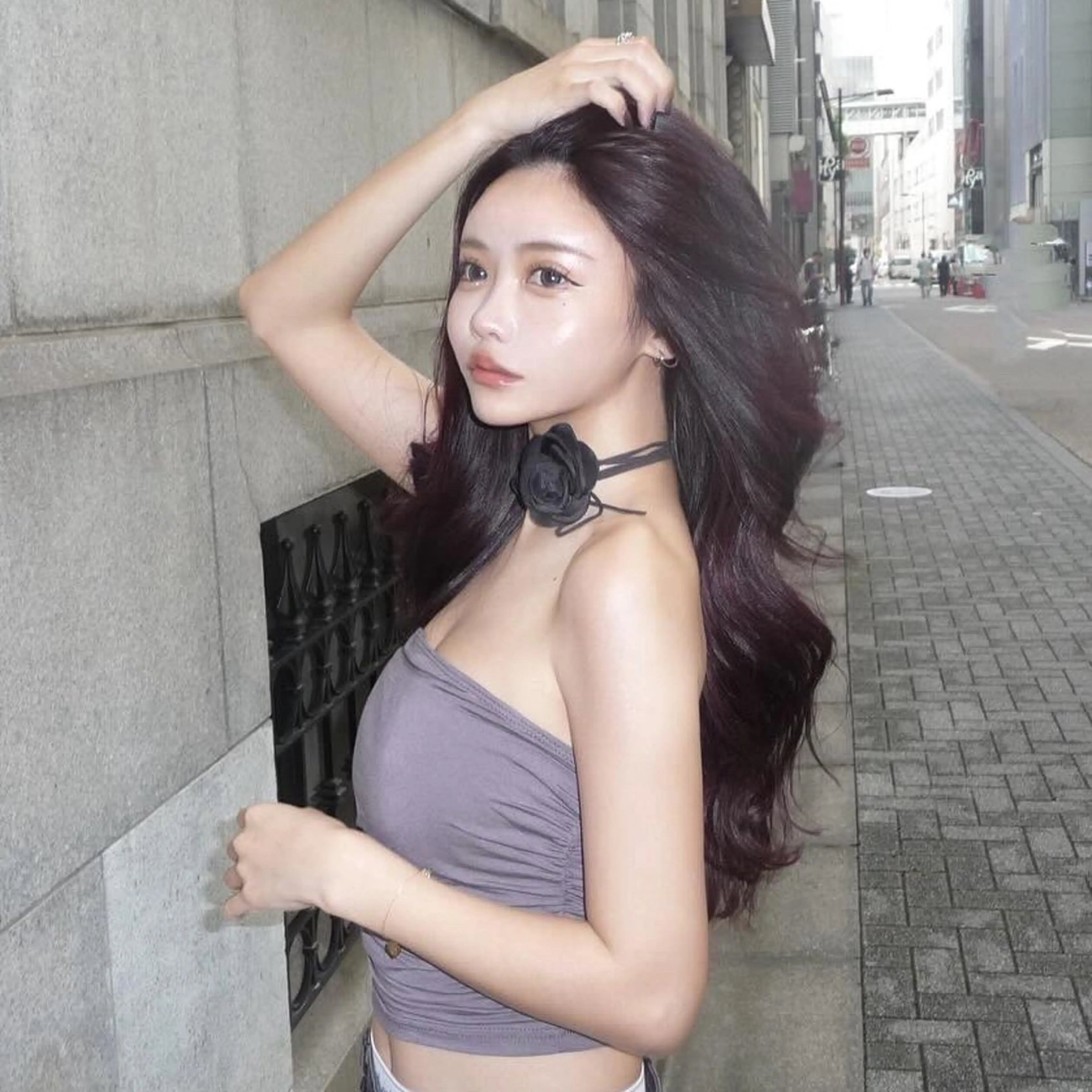 ロング 髪質改善 韓国風ヘア レイヤーカット 縮毛矯正 カット ヘアカラー 縮毛矯正 トリートメント 美髪縮毛矯正🤍 レイヤー/Shinaのヘアスタイル