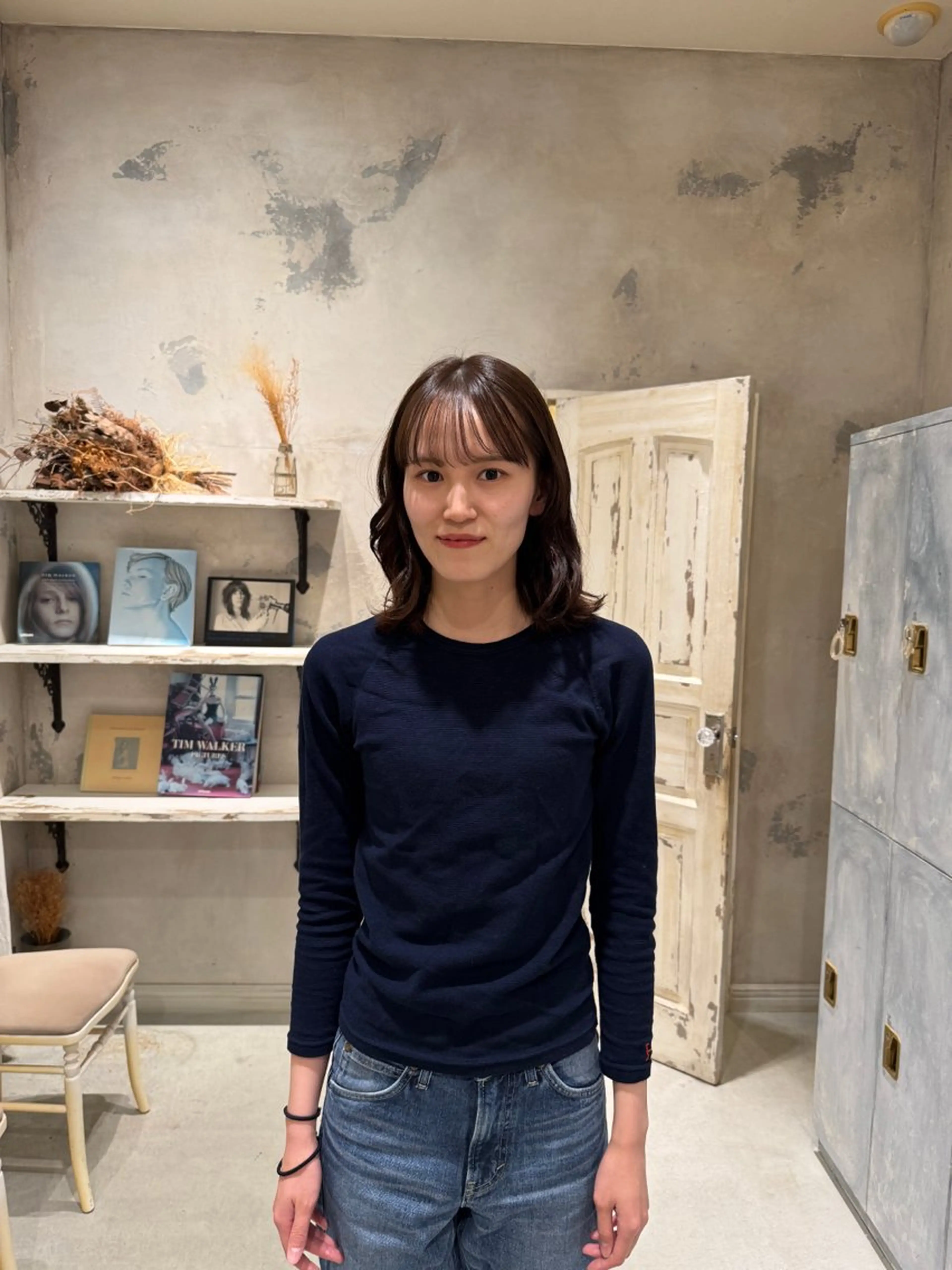 ミディアム カラー なかやま れいかのヘアスタイル