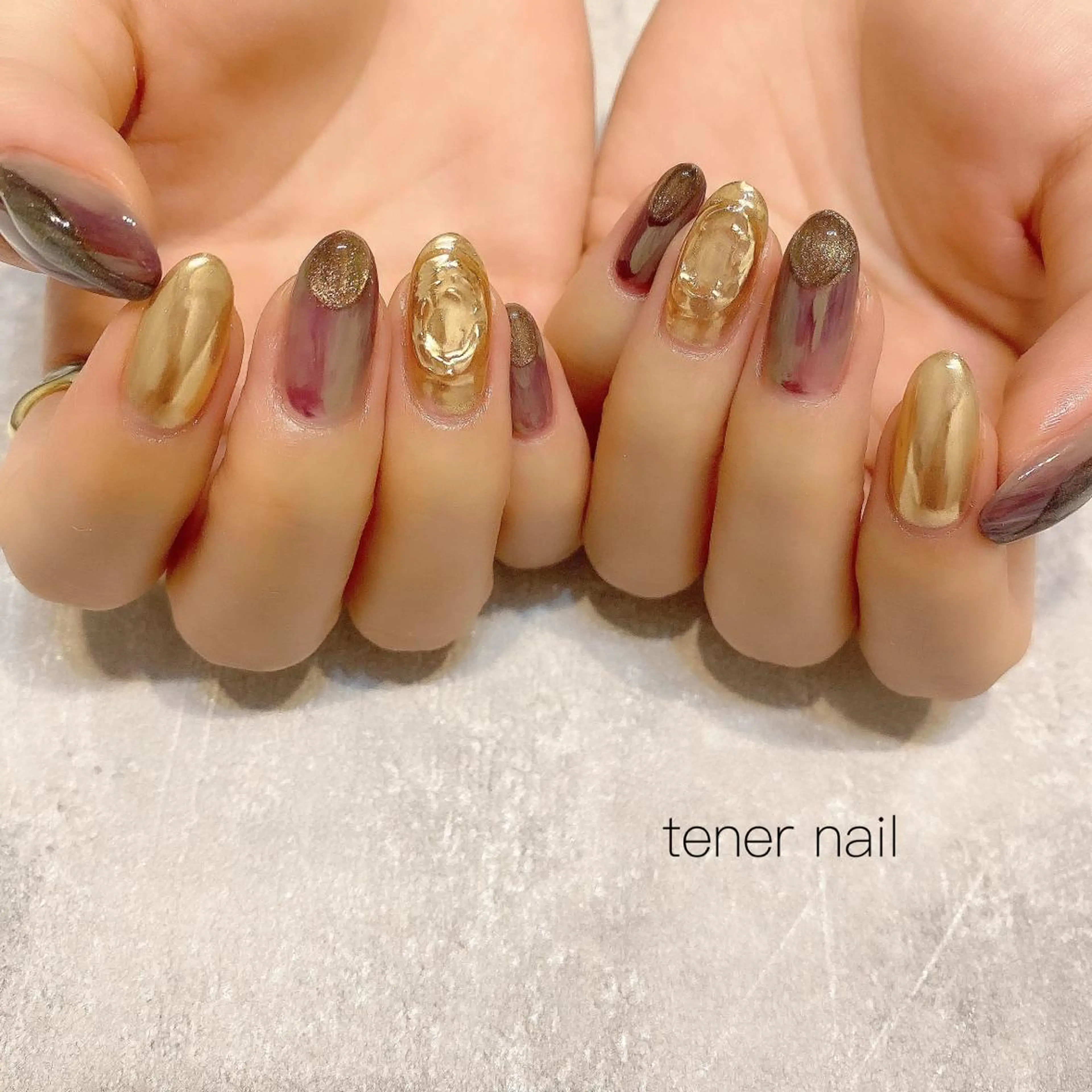 ネイル ミラーネイル ニュアンスネイル tener  nail  テネルネイル所属・テネルネイル tener nailのネイルデザイン