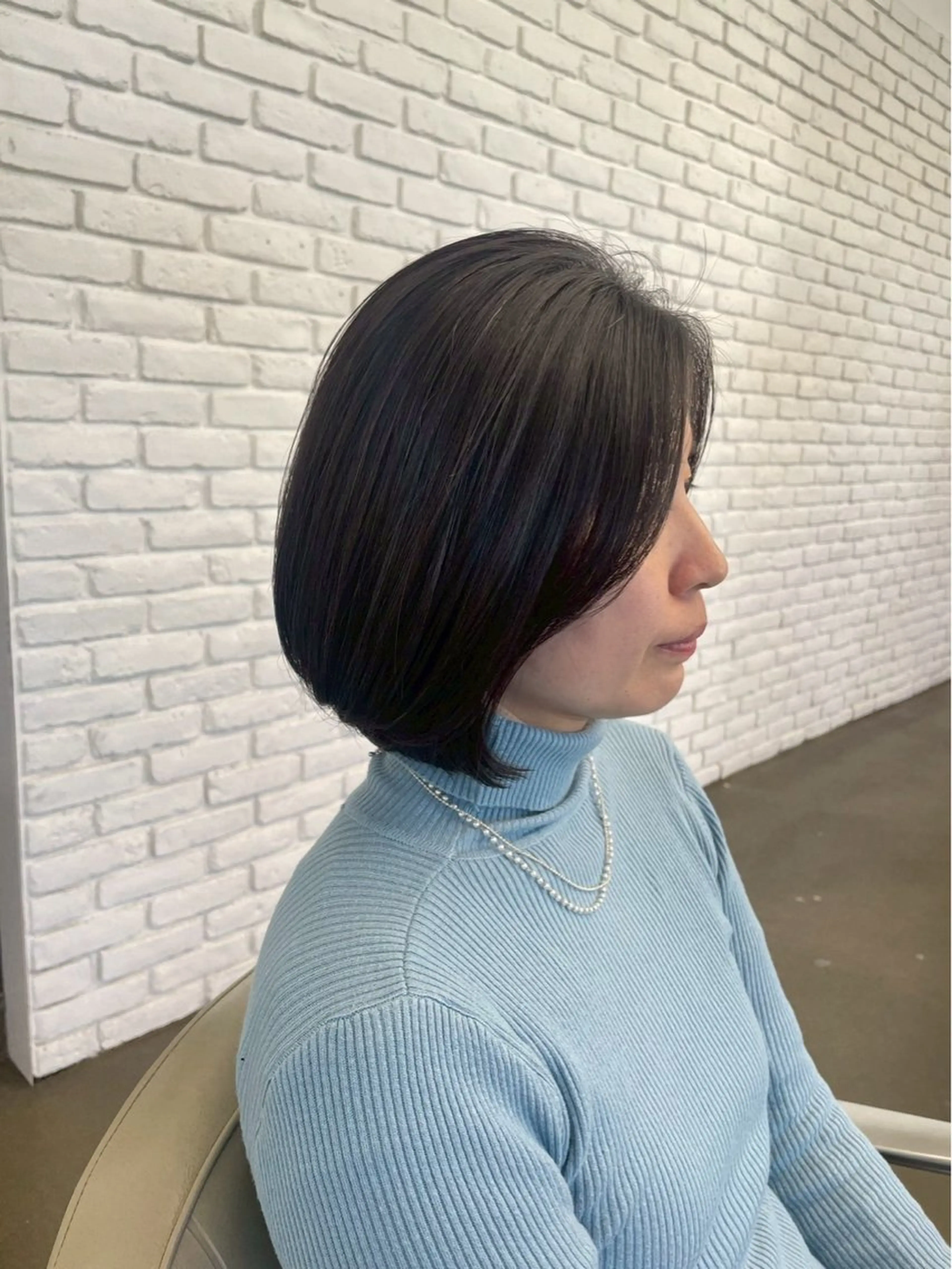 ショート ヘアアレンジ ボブ カット ヘアカラー トリートメント DIFINOaoyama所属・🎧ayaka/ボブ /透明感カラー🩵のヘアスタイル