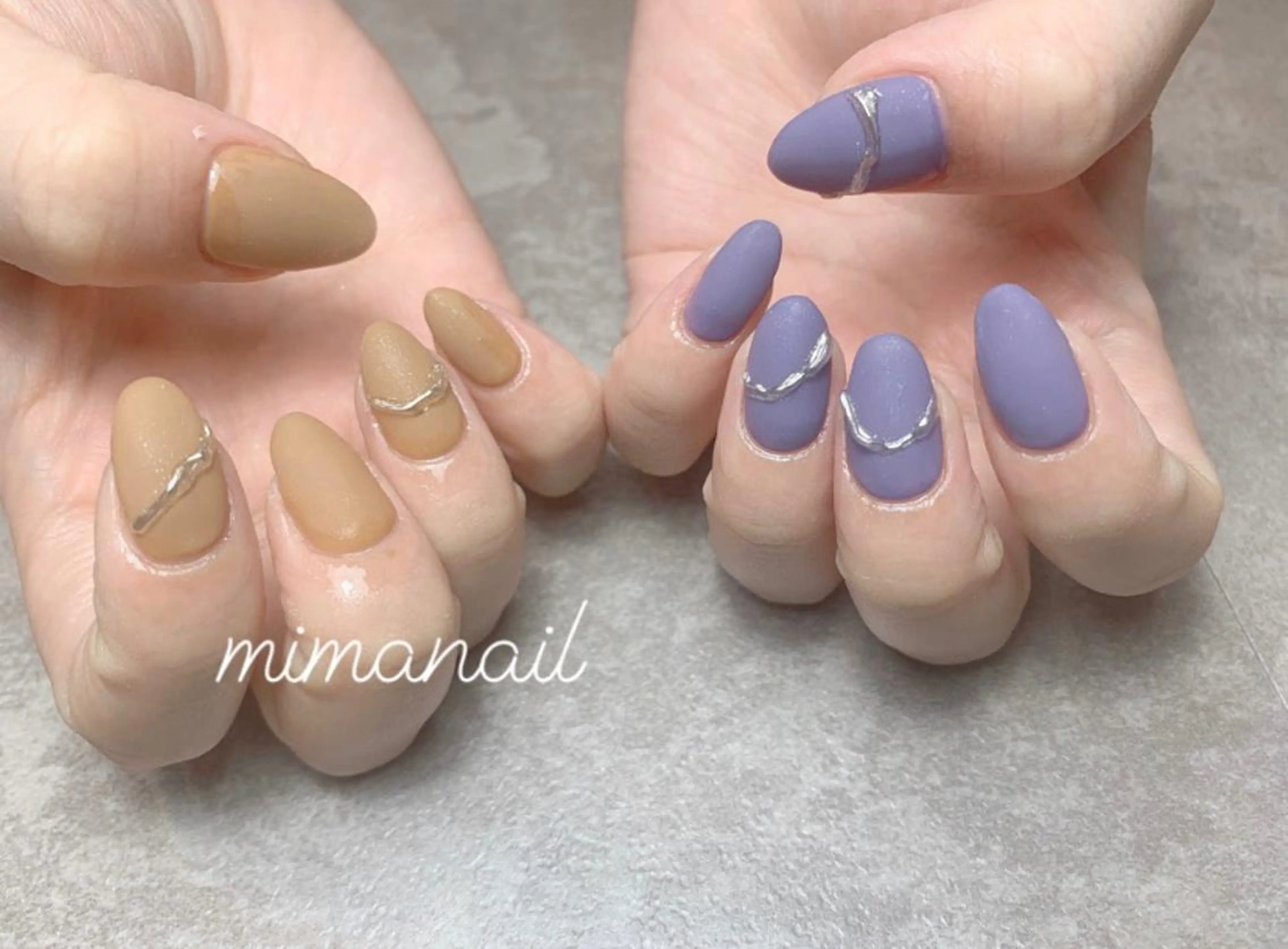 ネイル マットネイル ハンドネイル mima nailのネイルデザイン