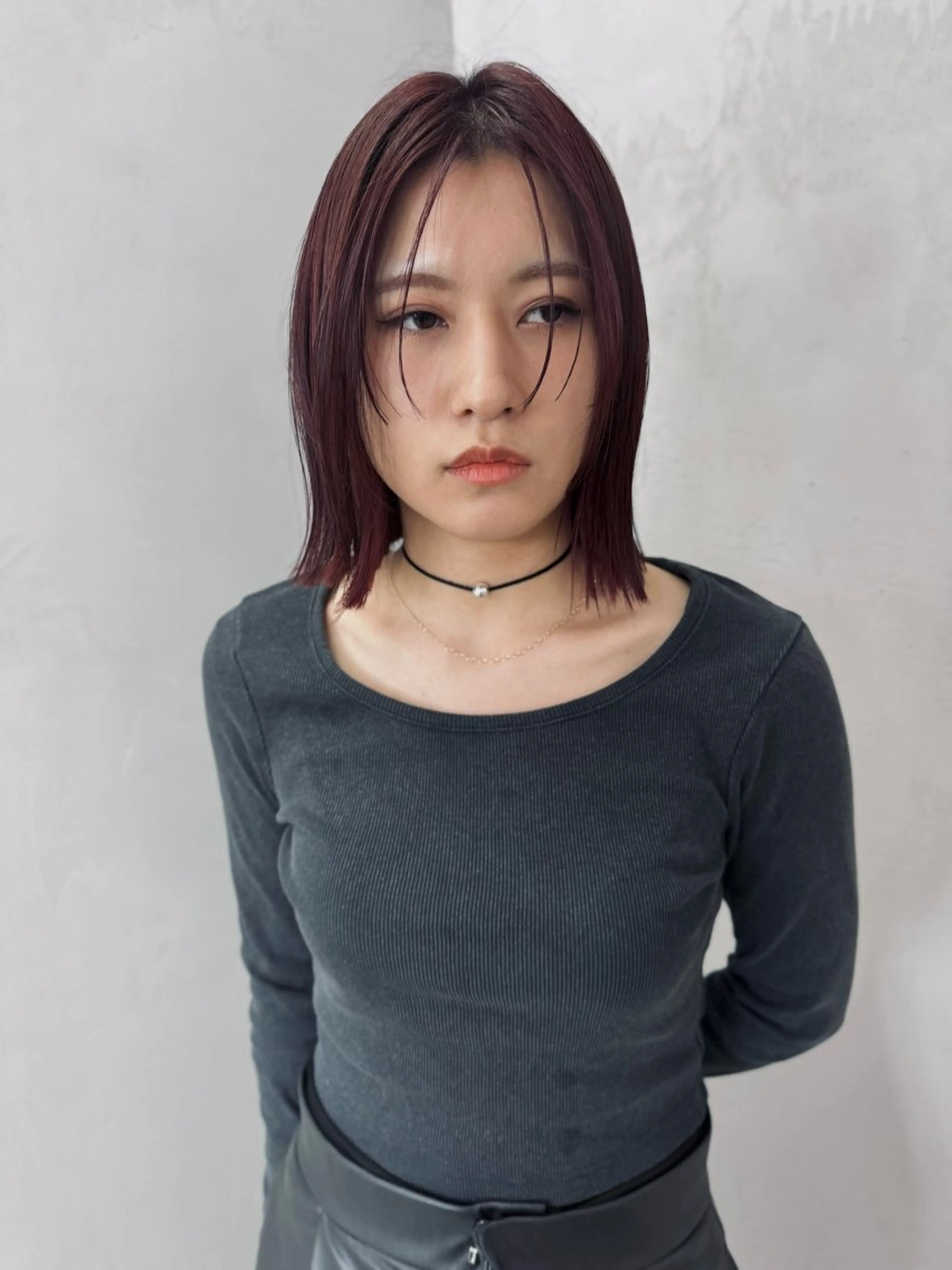 ミディアム album銀座店所属・似合わせパーマ 癖毛カットのヘアスタイル