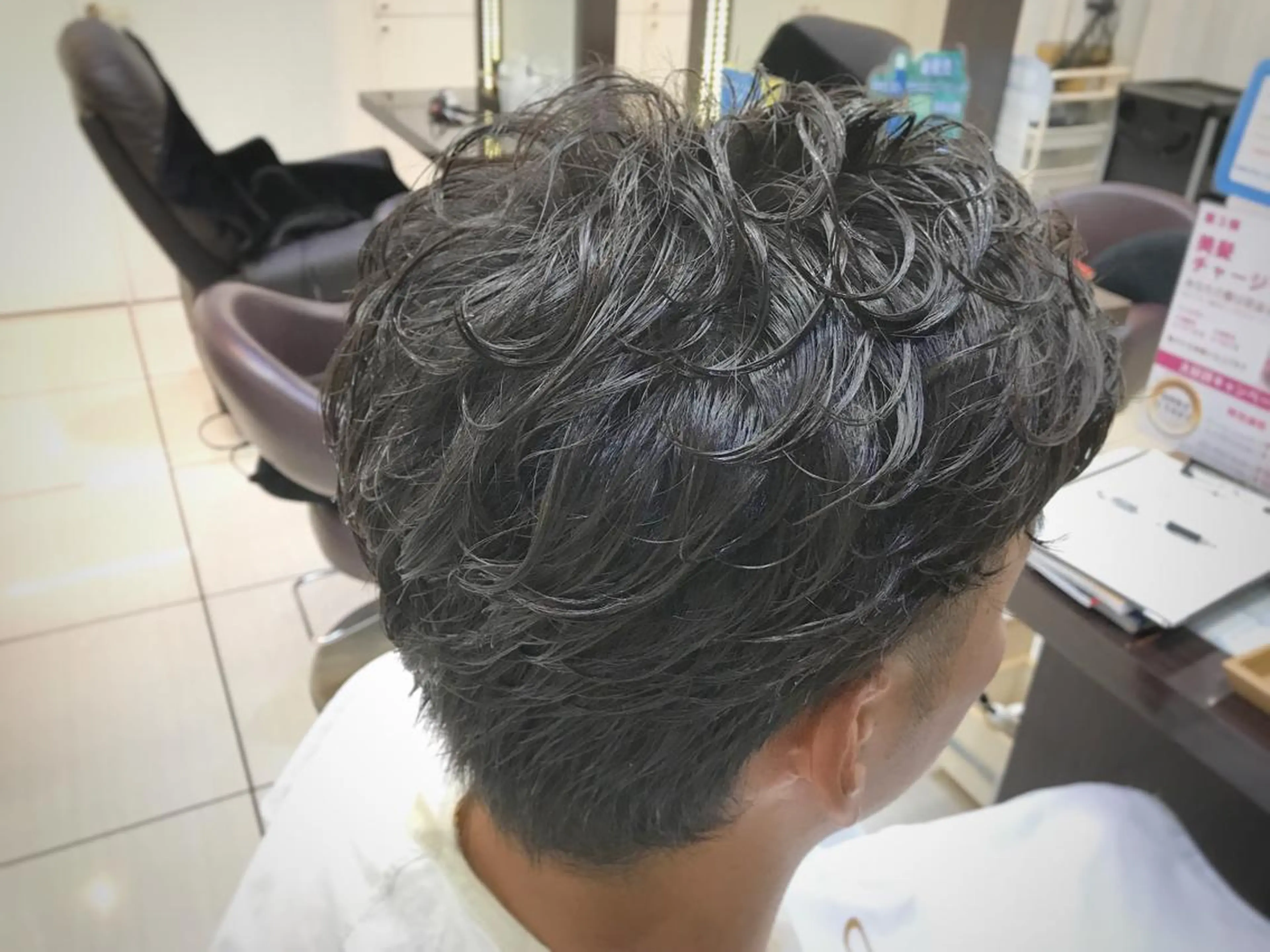 ショート パーマ 髪質改善/レイヤー/ 小顔/デザインのヘアスタイル