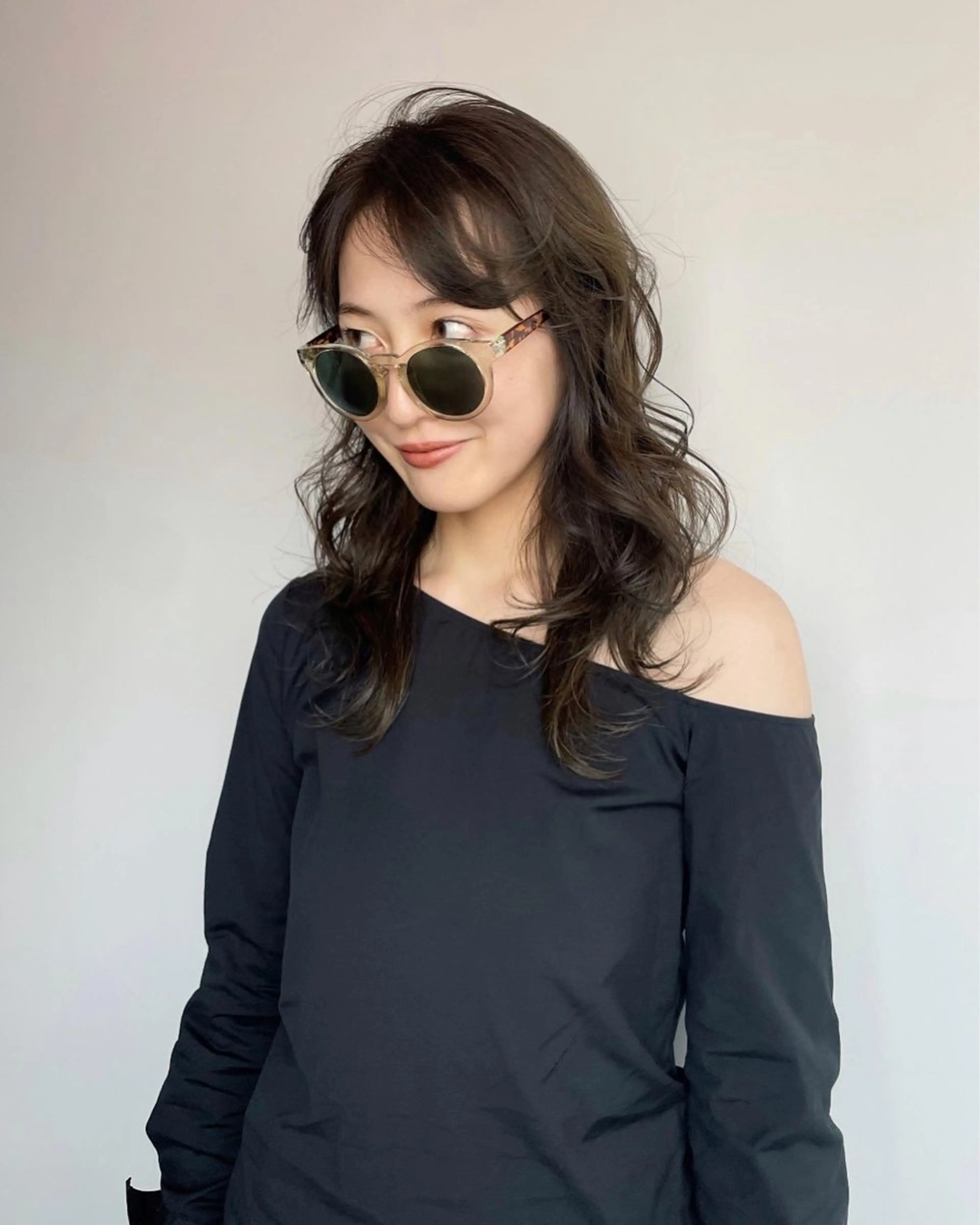 セミロング カット ヘアカラー トリートメント 佐伯 和佳のヘアスタイル