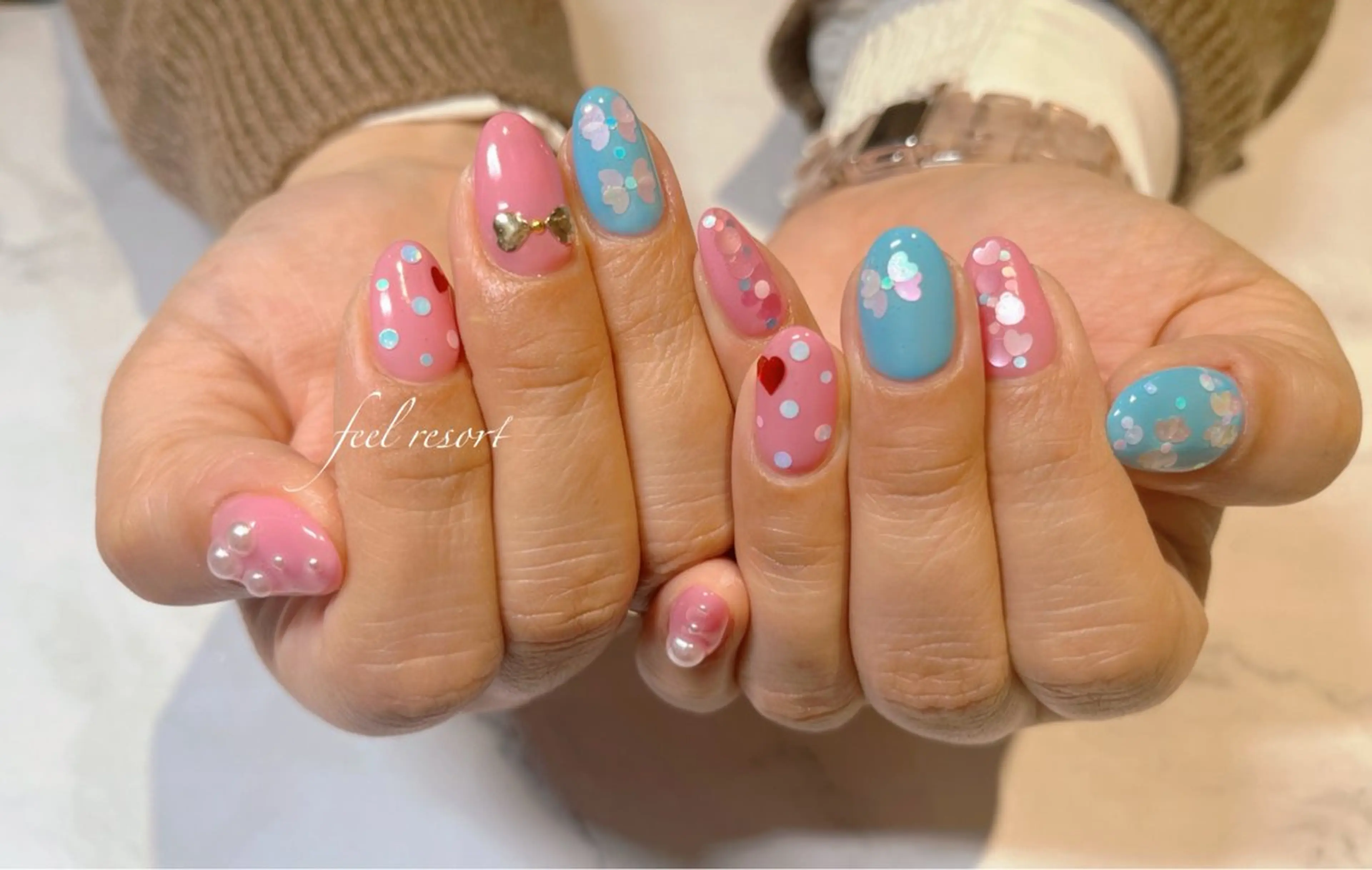 ネイル 長さ出し フットネイル フレンチネイル ジェルネイル ガラスフレンチ ハンドネイル Lien（リアン） 銀座駅6分のネイルデザイン