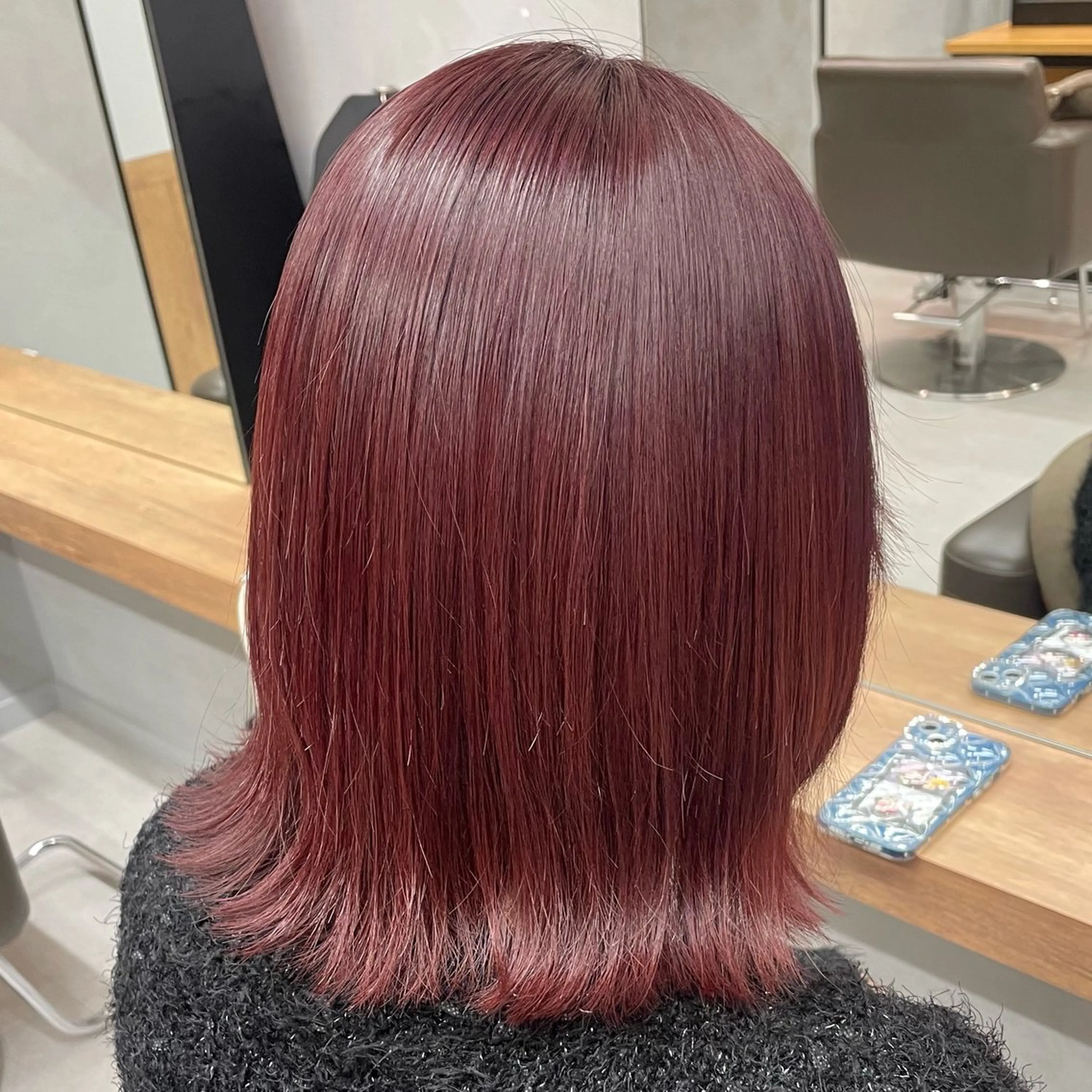 ミディアム カラー カット ヘアカラー トリートメント ヘッドスパ ヘアセット 暖色レイヤー 🥀REIRIのヘアスタイル