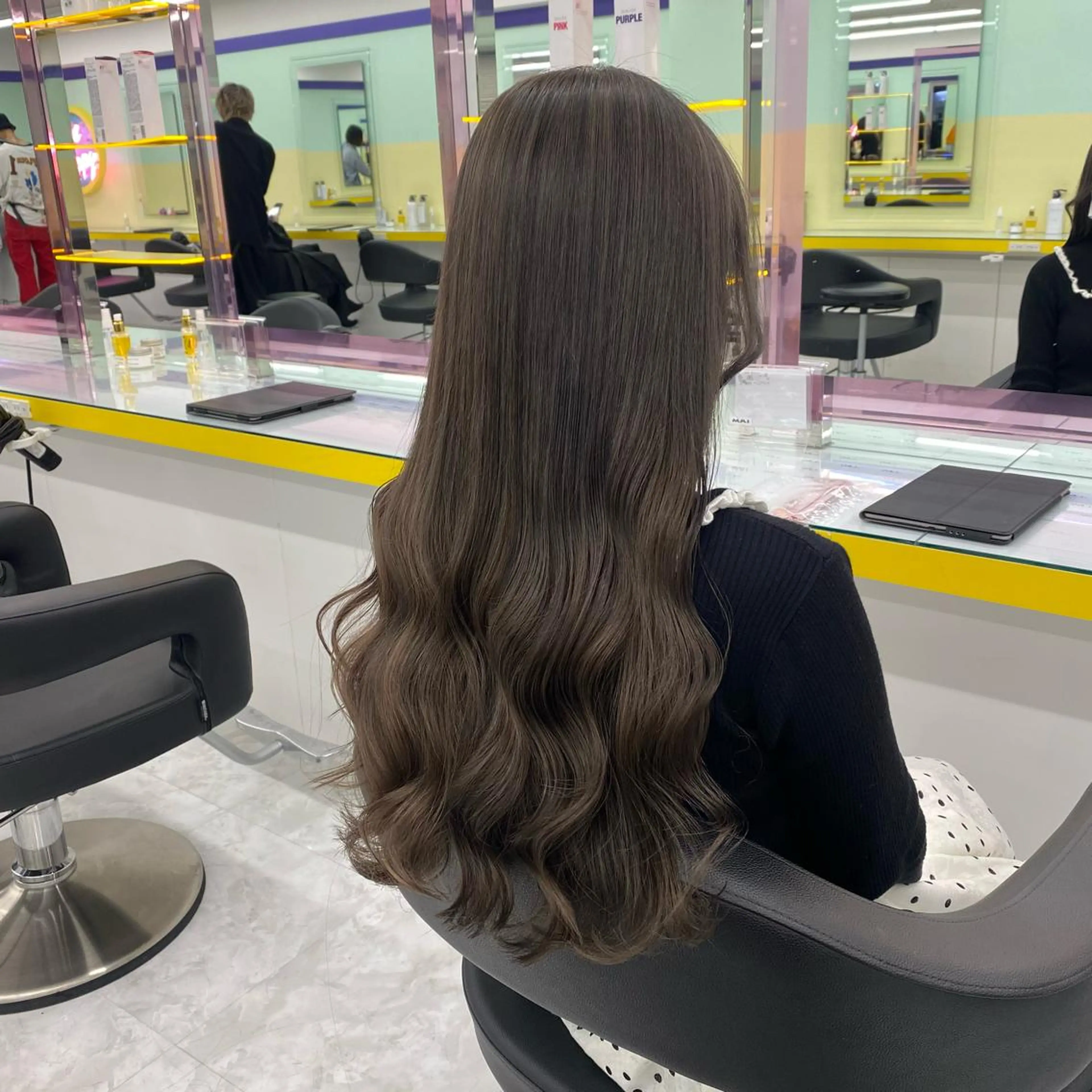 セミロング カラー ヘアアレンジ GOTODAY shair salon 横浜mare店所属・透明感抜群カラー mai🍑♡のヘアスタイル