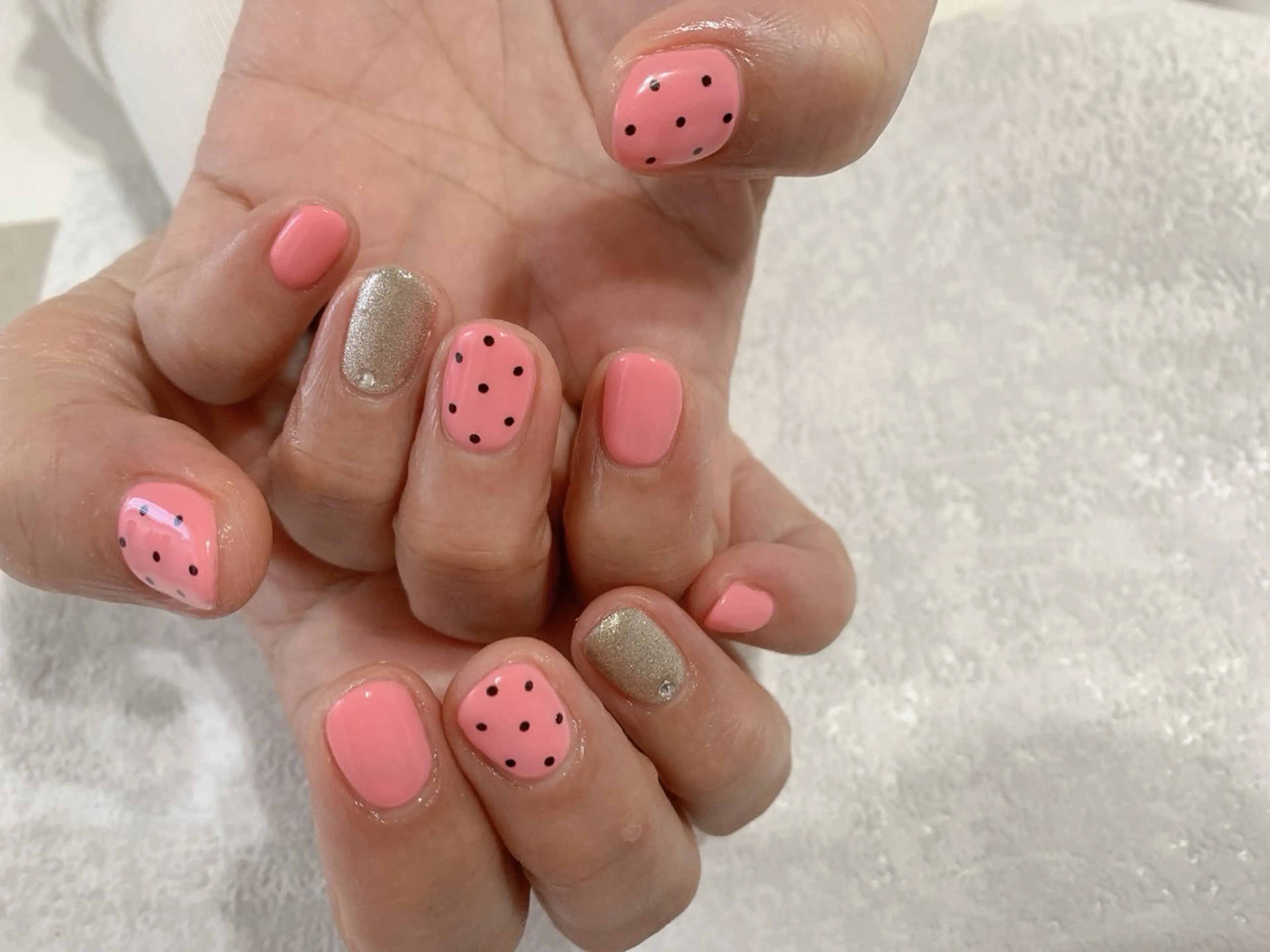 ネイル ドット ジェルネイル ラメ(グリッター) メンズネイル パラジェル kikinail 溝の口のネイルデザイン