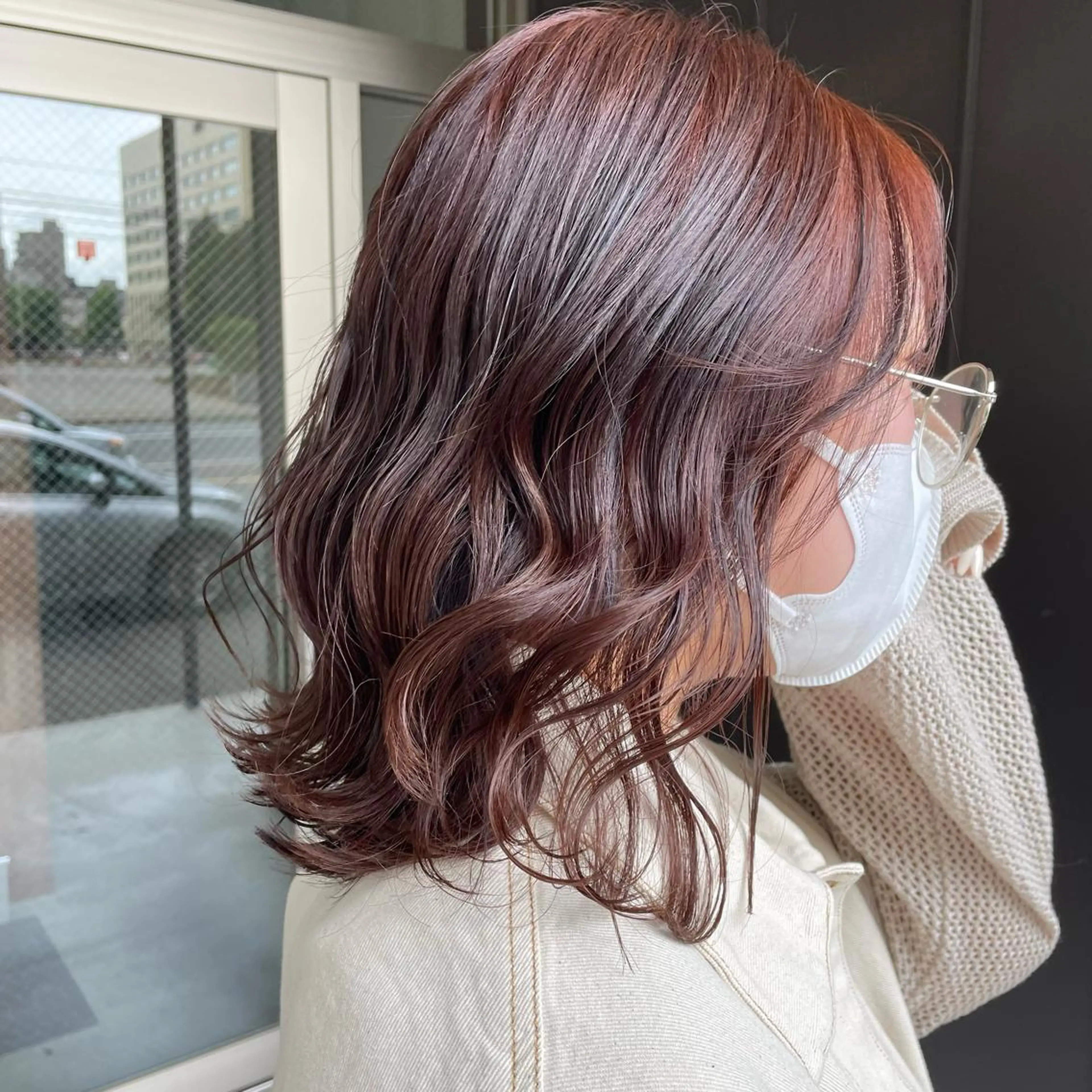 ミディアム カラー カット ヘアカラー トリートメント 🌼RIKA🌼レデ ィース専門💖のヘアスタイル