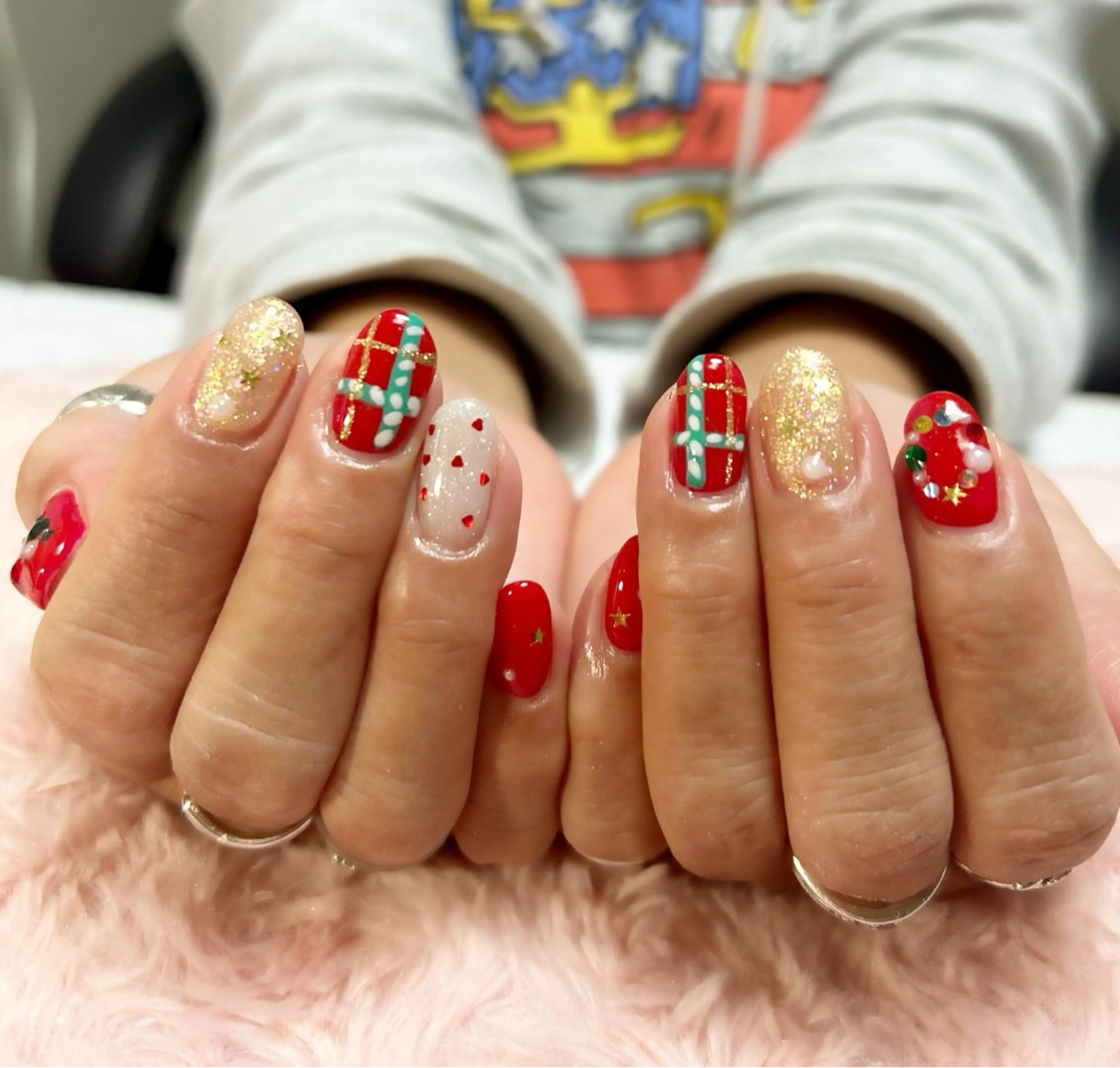 ネイル 冬ネイル クリスマス GＬA D所属・ＧＬAD グラットのネイルデザイン