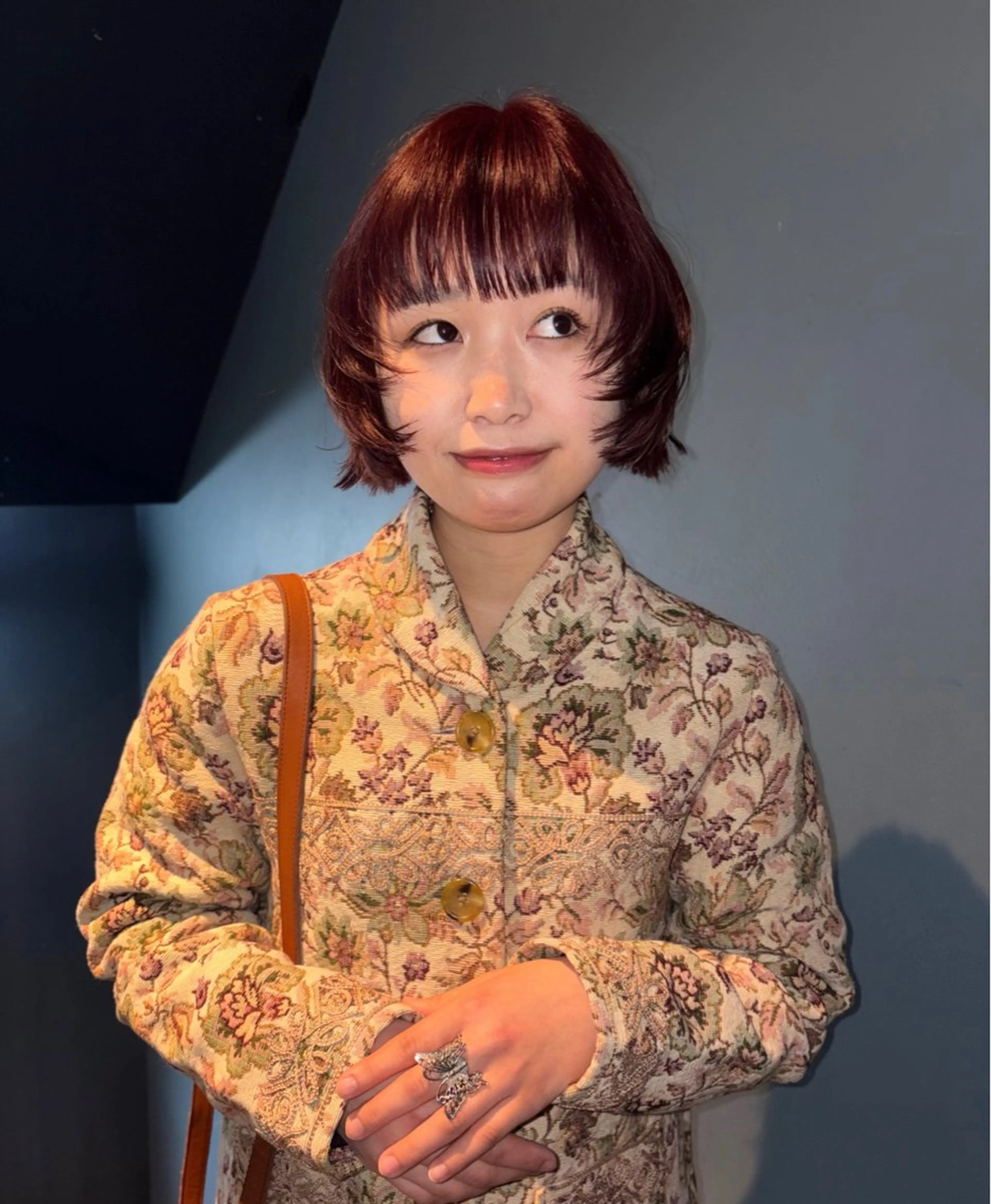 ショート カット ヘアカラー ボブ× フェイスレイヤー🩰のヘアスタイル