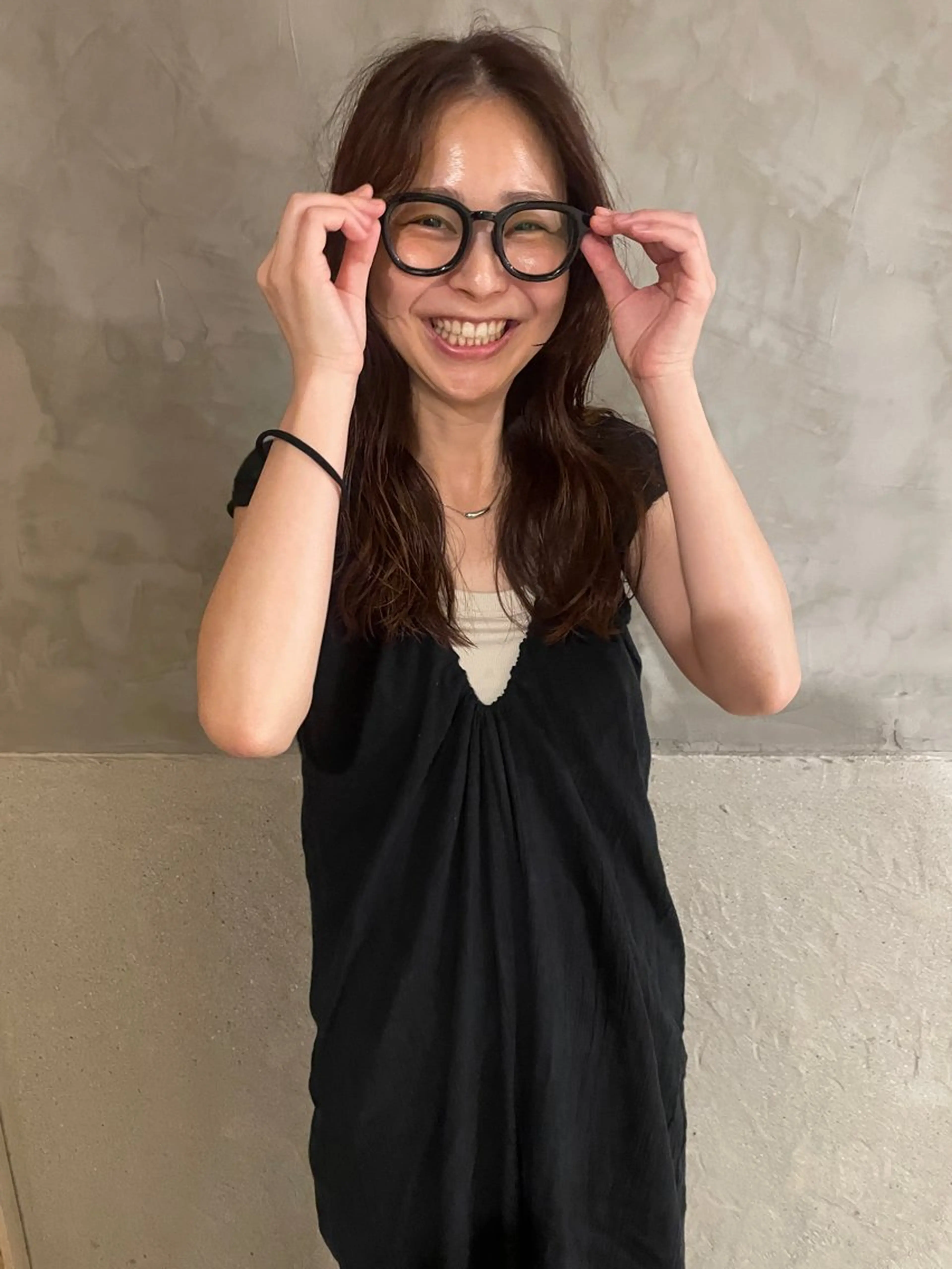 ロング カラー オレンジ カット ヘアカラー トリートメント さの あやねのヘアスタイル