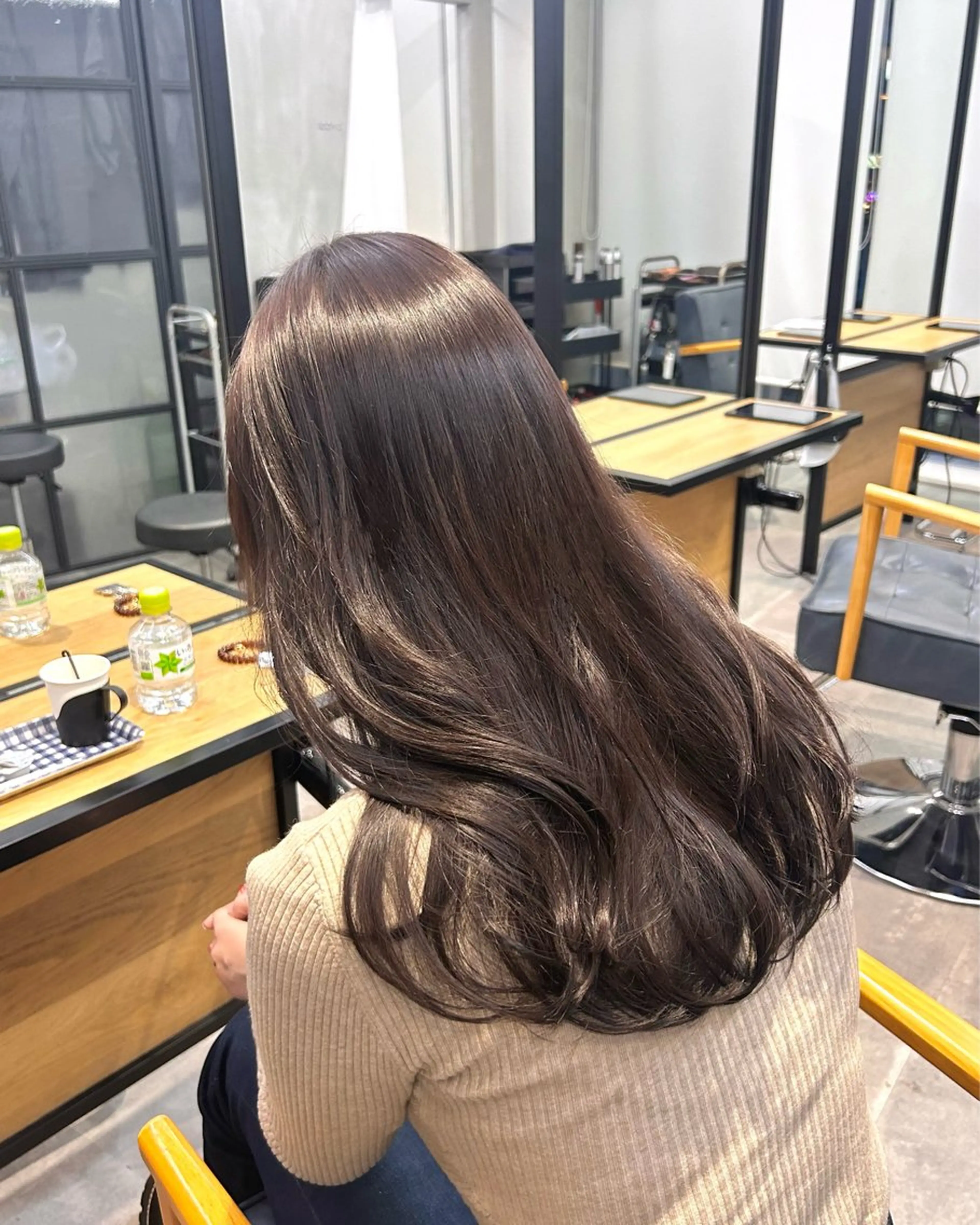 セミロング カラー 韓国×髪質改善カラー 💎hinaのヘアスタイル