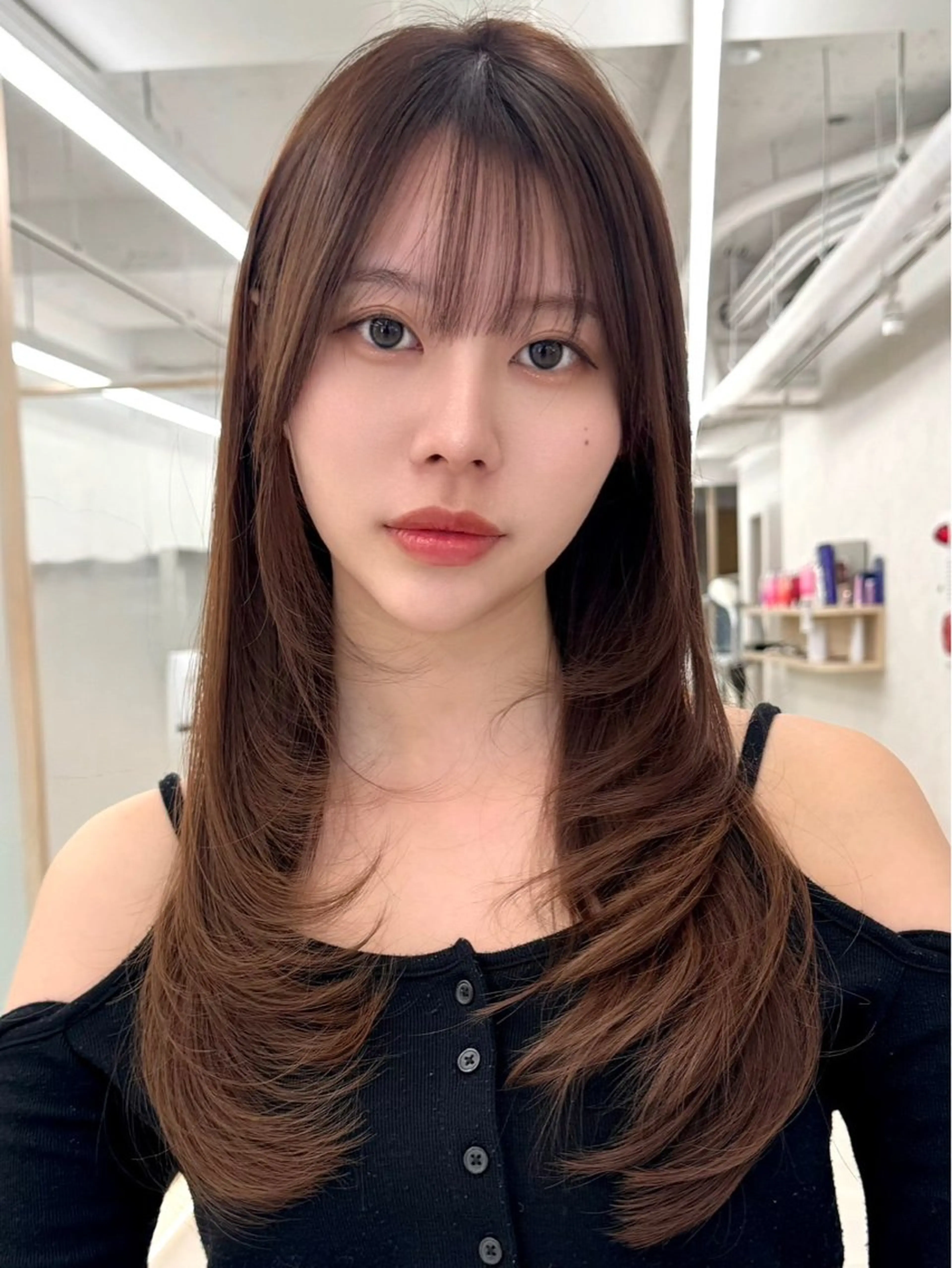 ロング カラー ベージュカラー 透明感カラー くびれヘア くびれレイヤー レイヤーカット カット ヘアカラー トリートメント レイヤー×韓国 🇰🇷鈴木啓太のヘアスタイル