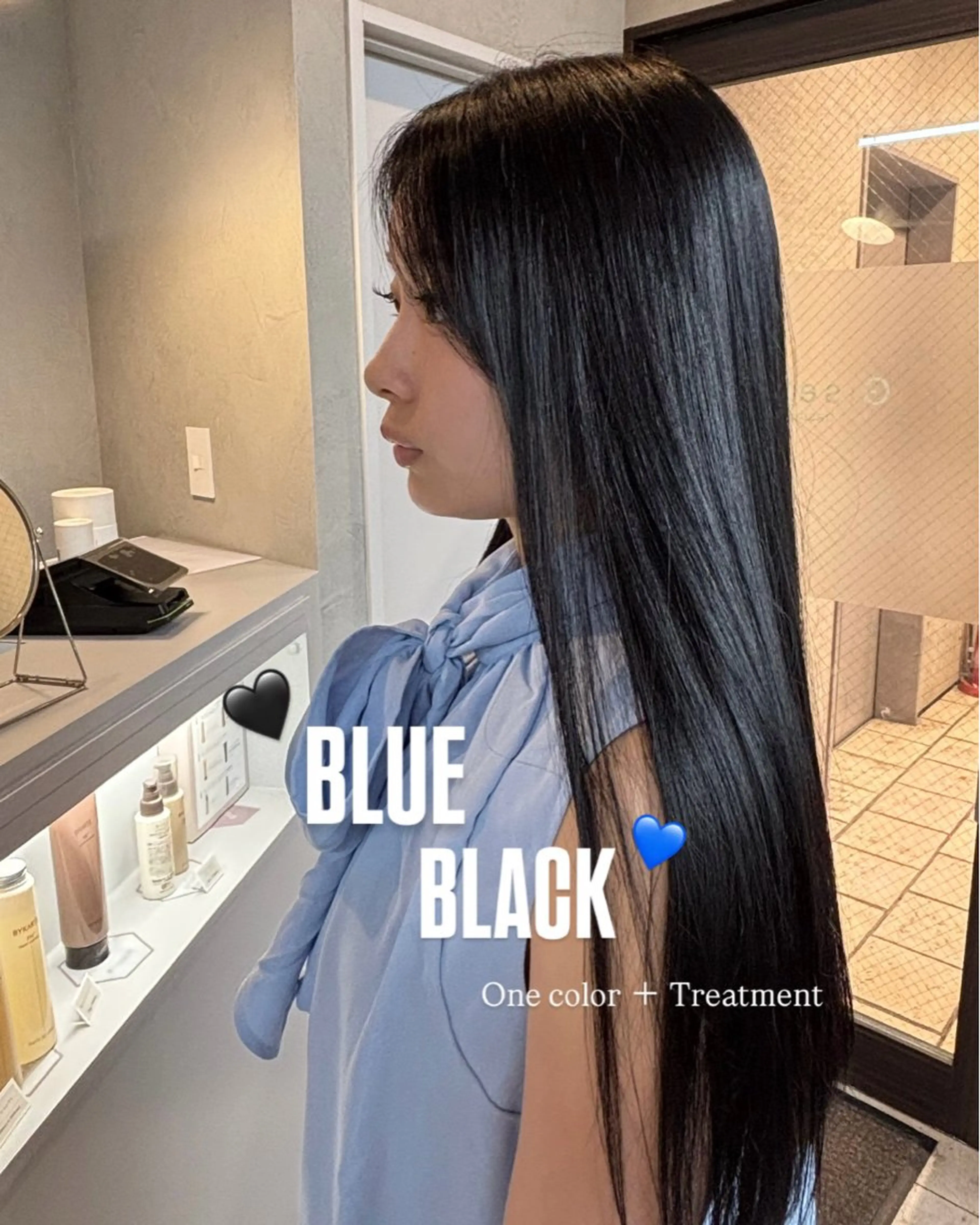 ロング カラー 学生 ヘアカラー トリートメント GiseL 美優のヘアスタイル