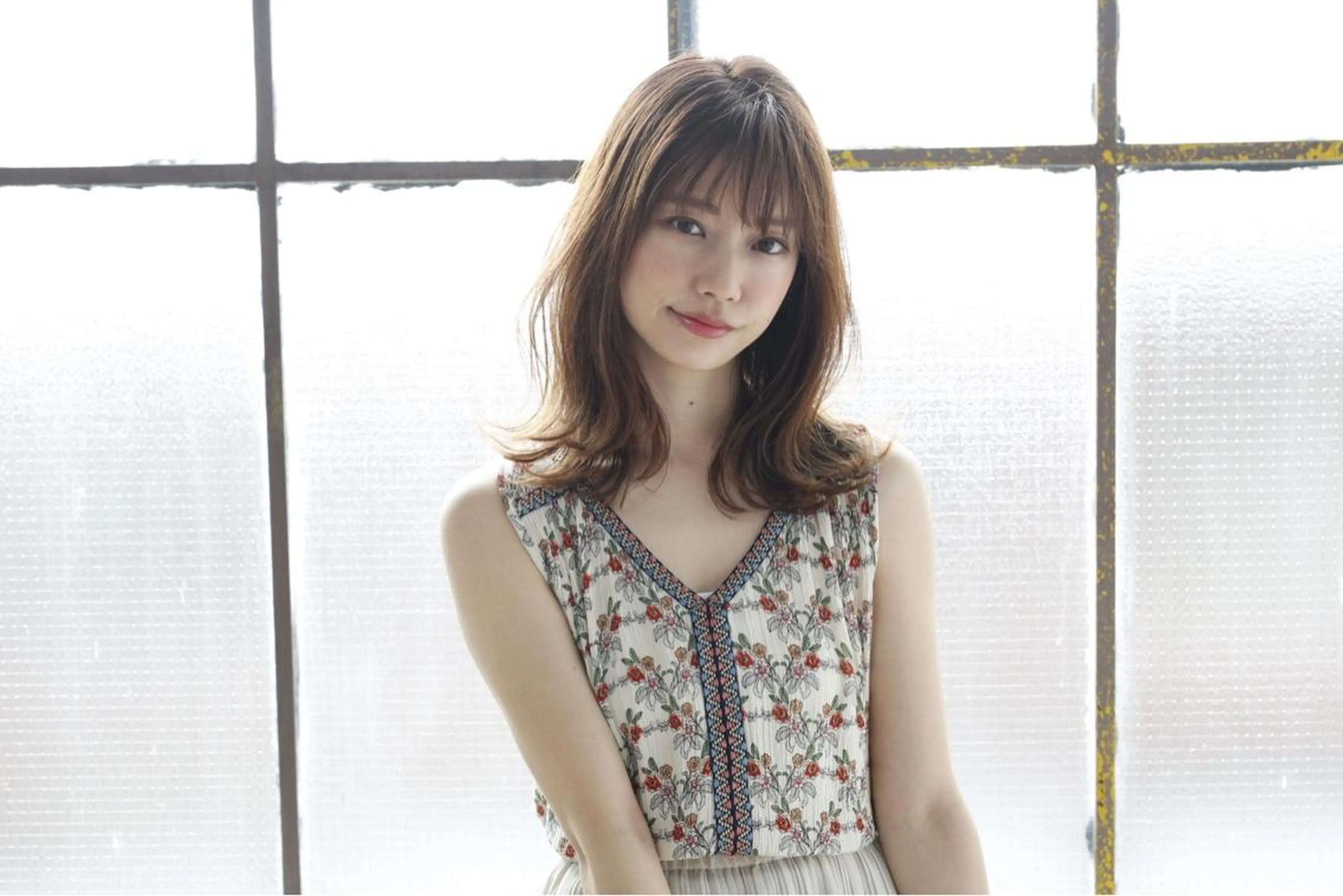 セミロング ハイライト 髪質改善 小顔カット LEVIJU hair所属・韓国ヘア🕊村上 ののこ🕊のヘアスタイル