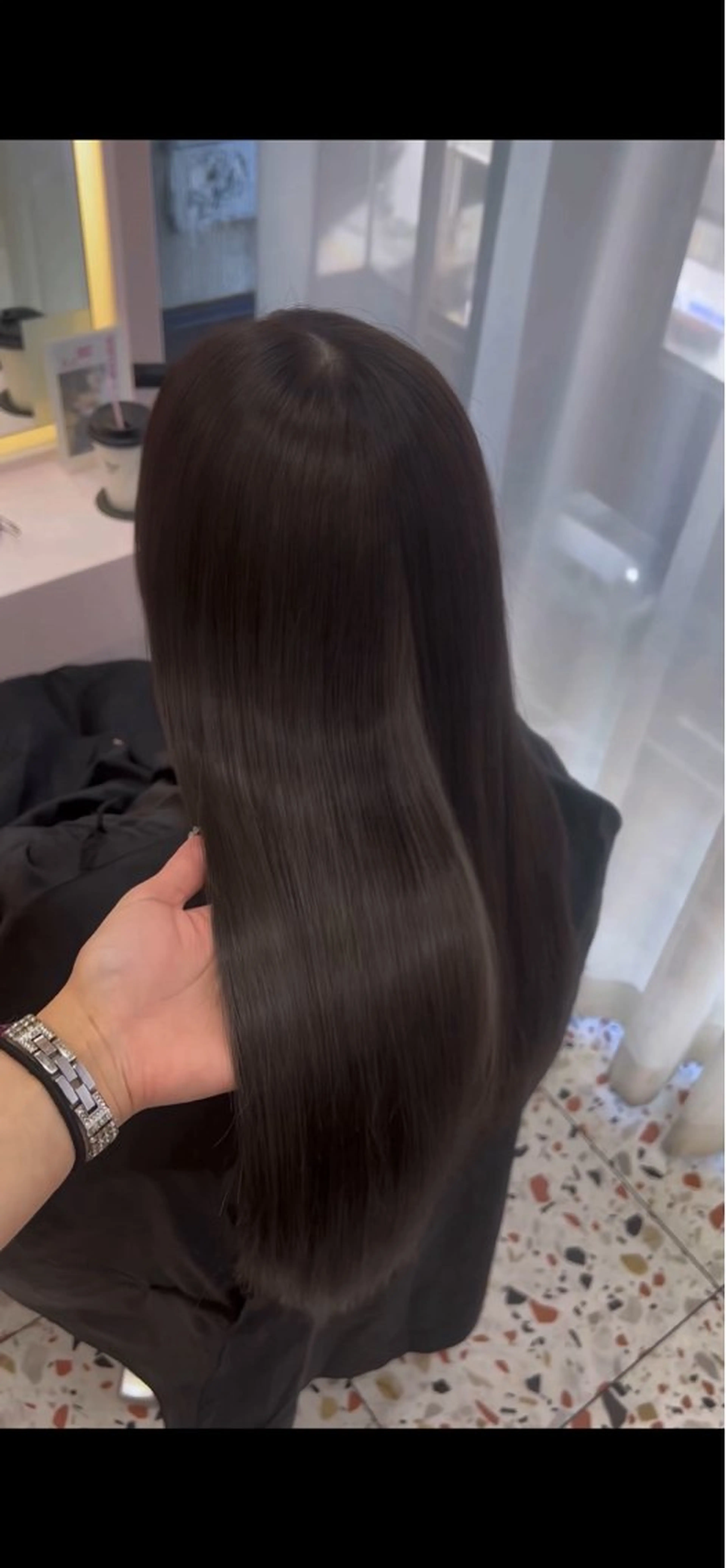 ロング カラー ブルーカラー ケアカラー グレージュ ラベンダーカラー 小顔カット カット ヘアカラー トリートメント 原宿／ワンホンヘア SAAYA🖤のヘアスタイル