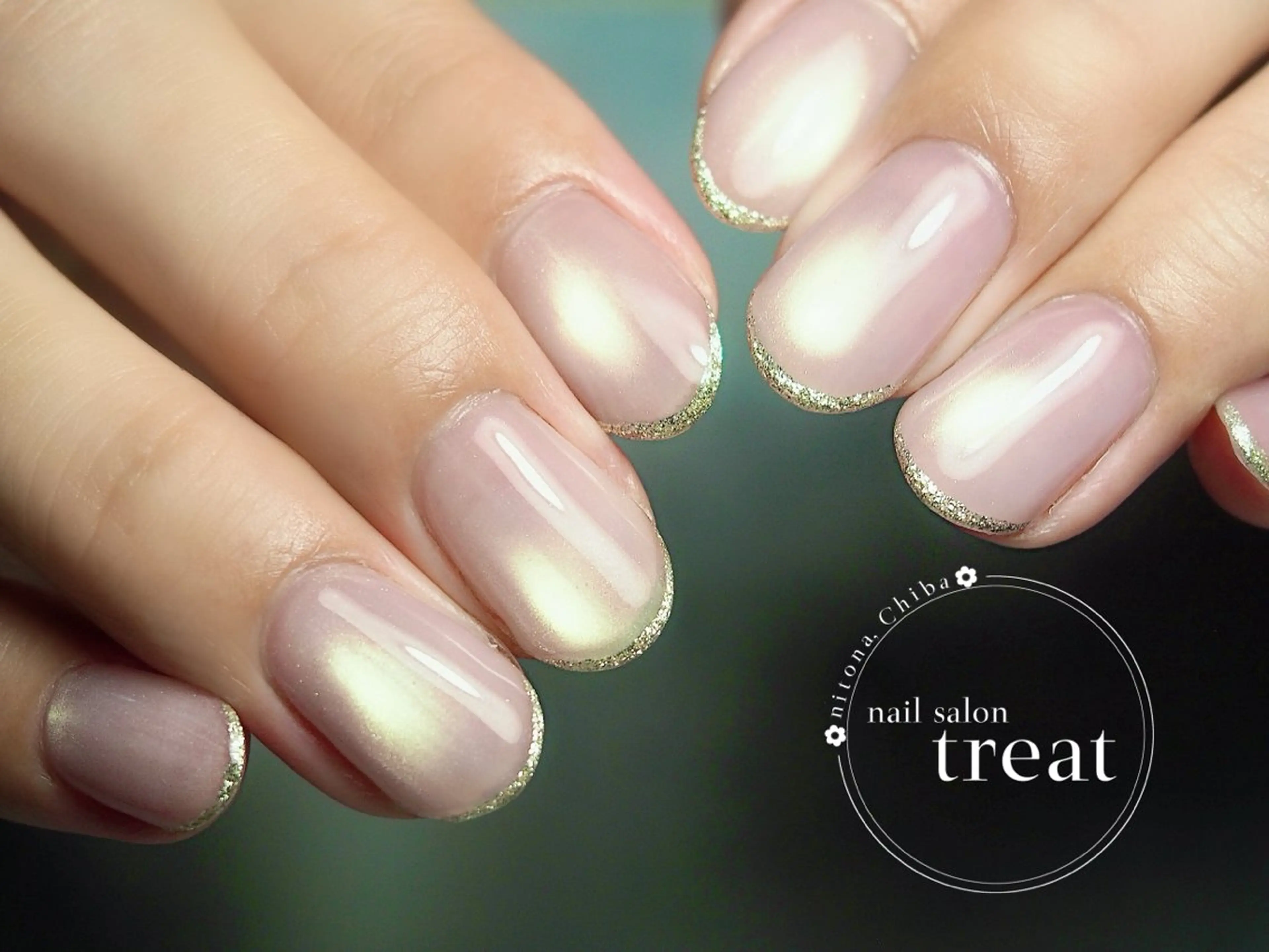 ネイル ラメ(グリッター) マグネットネイル nail salon treat あいのネイルデザイン