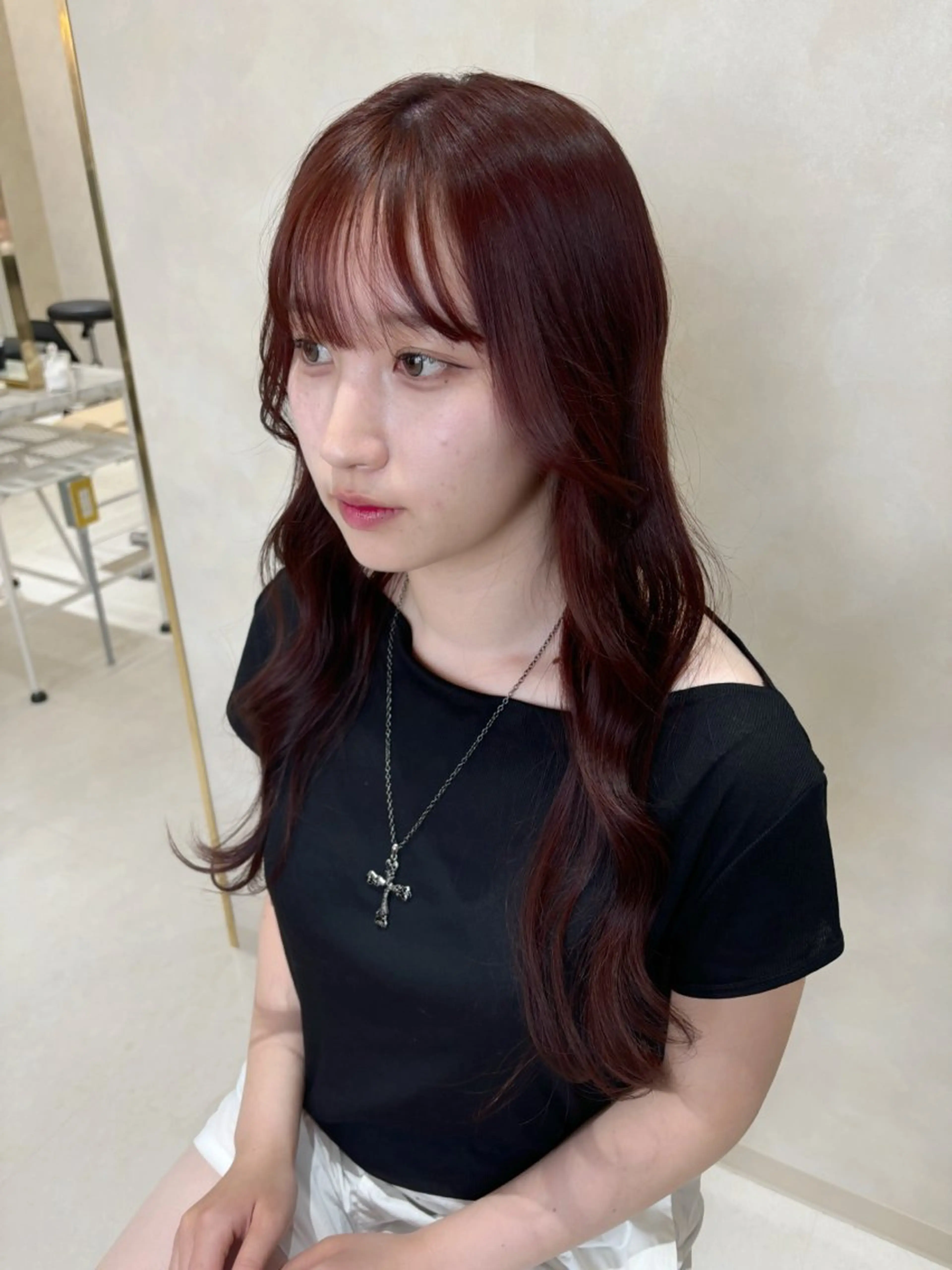 ロング カラー りほ/顔周りカット/ レイヤーカットのヘアスタイル