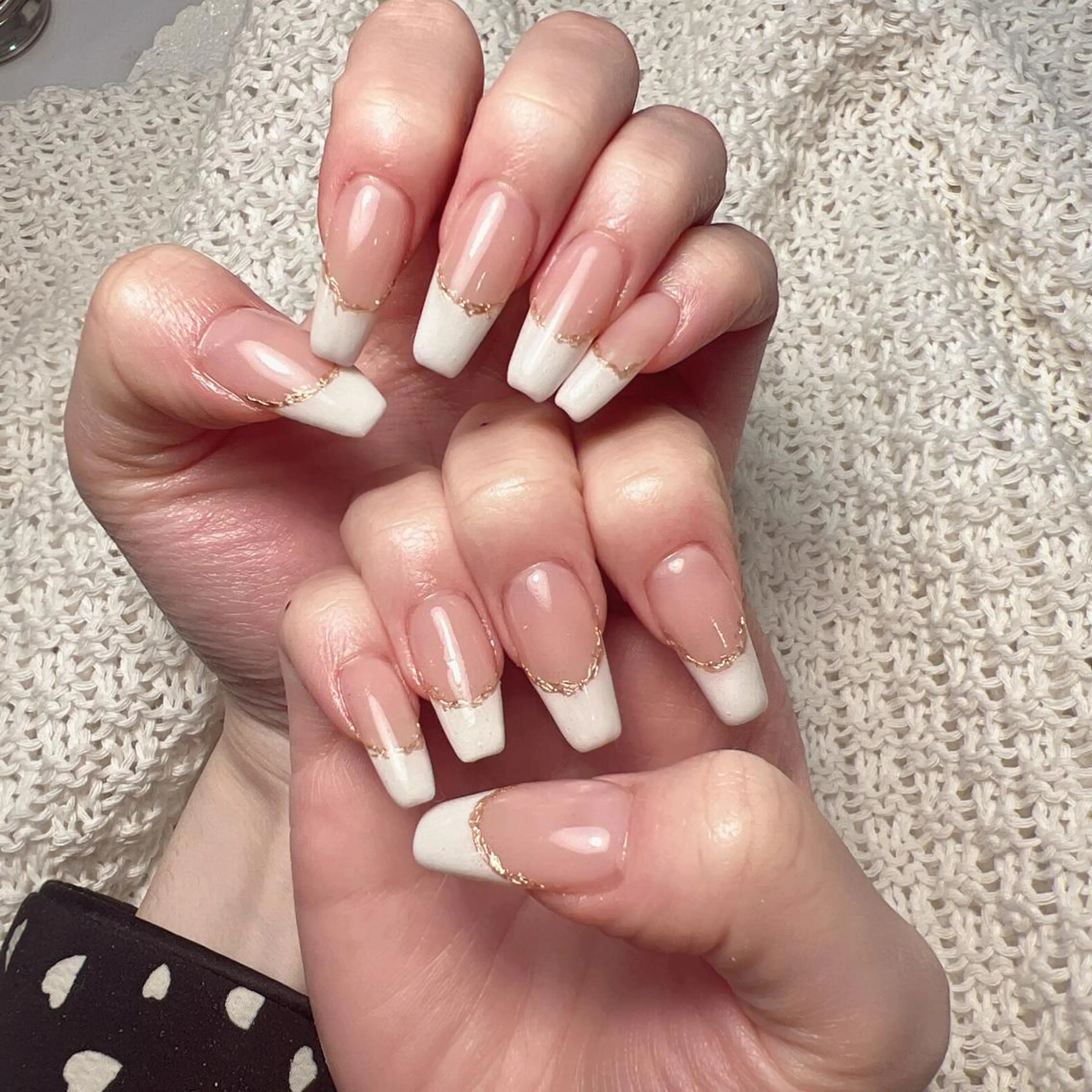 ネイル フラッシュネイル フレンチネイル ガラスフレンチ グラデーション 氷ネイル・うるうるネイル You&Me Yukiのネイルデザイン