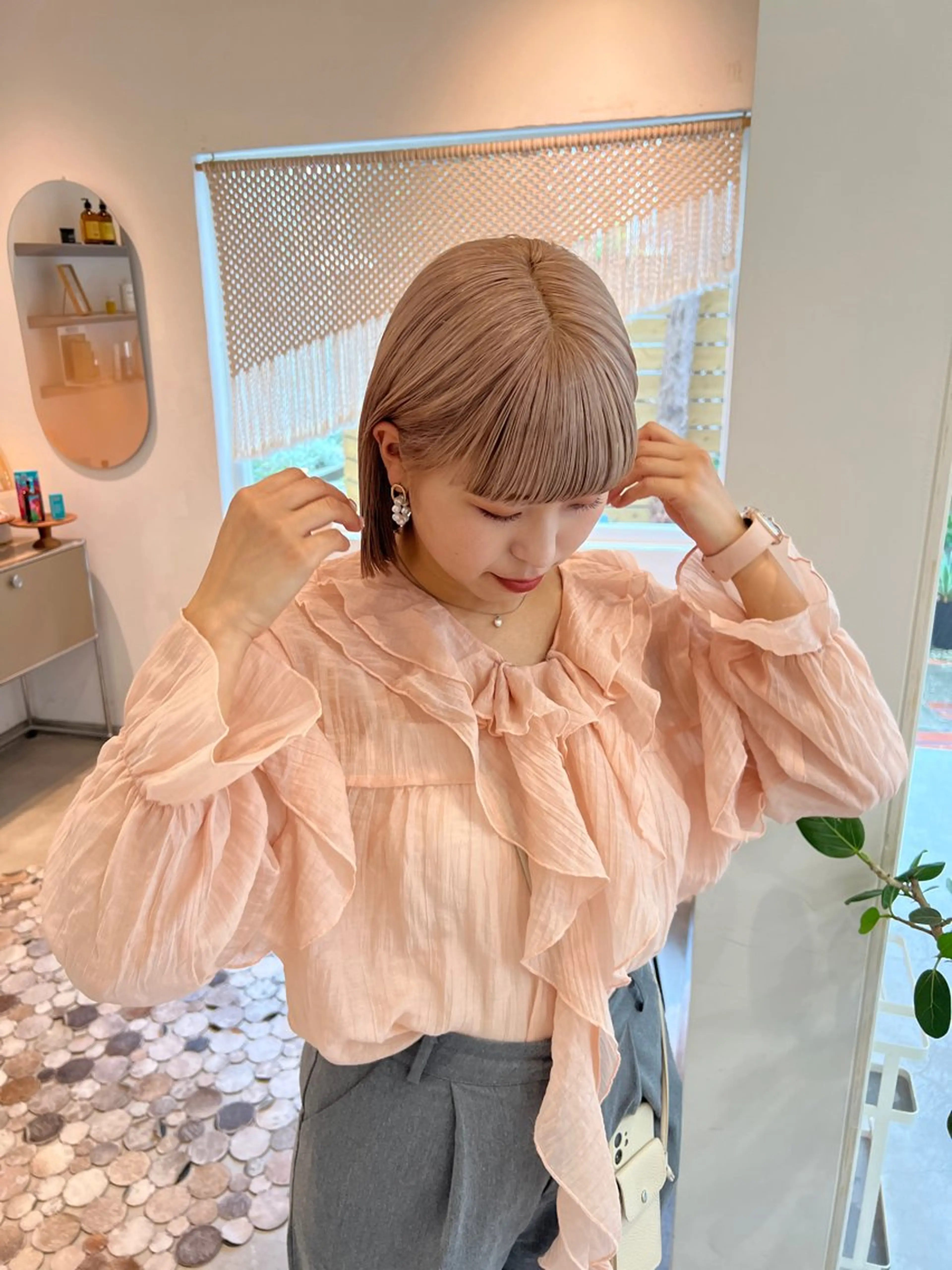 ミディアム ALLYS 渋谷店所属・最高級の艶のある カラーmei🎨のヘアスタイル