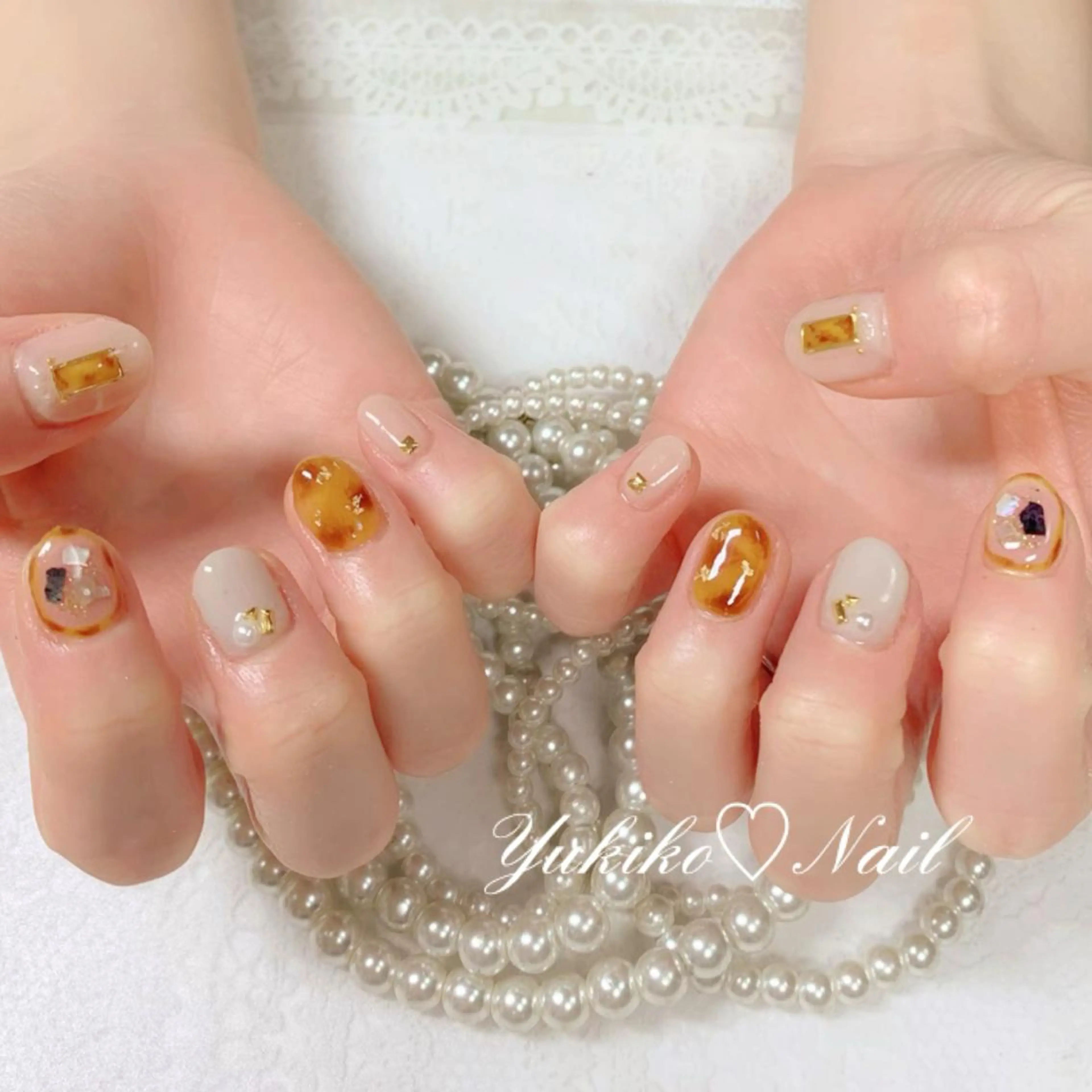 ネイル べっ甲ネイル ハンドネイル ユキコ ネイルのネイルデザイン