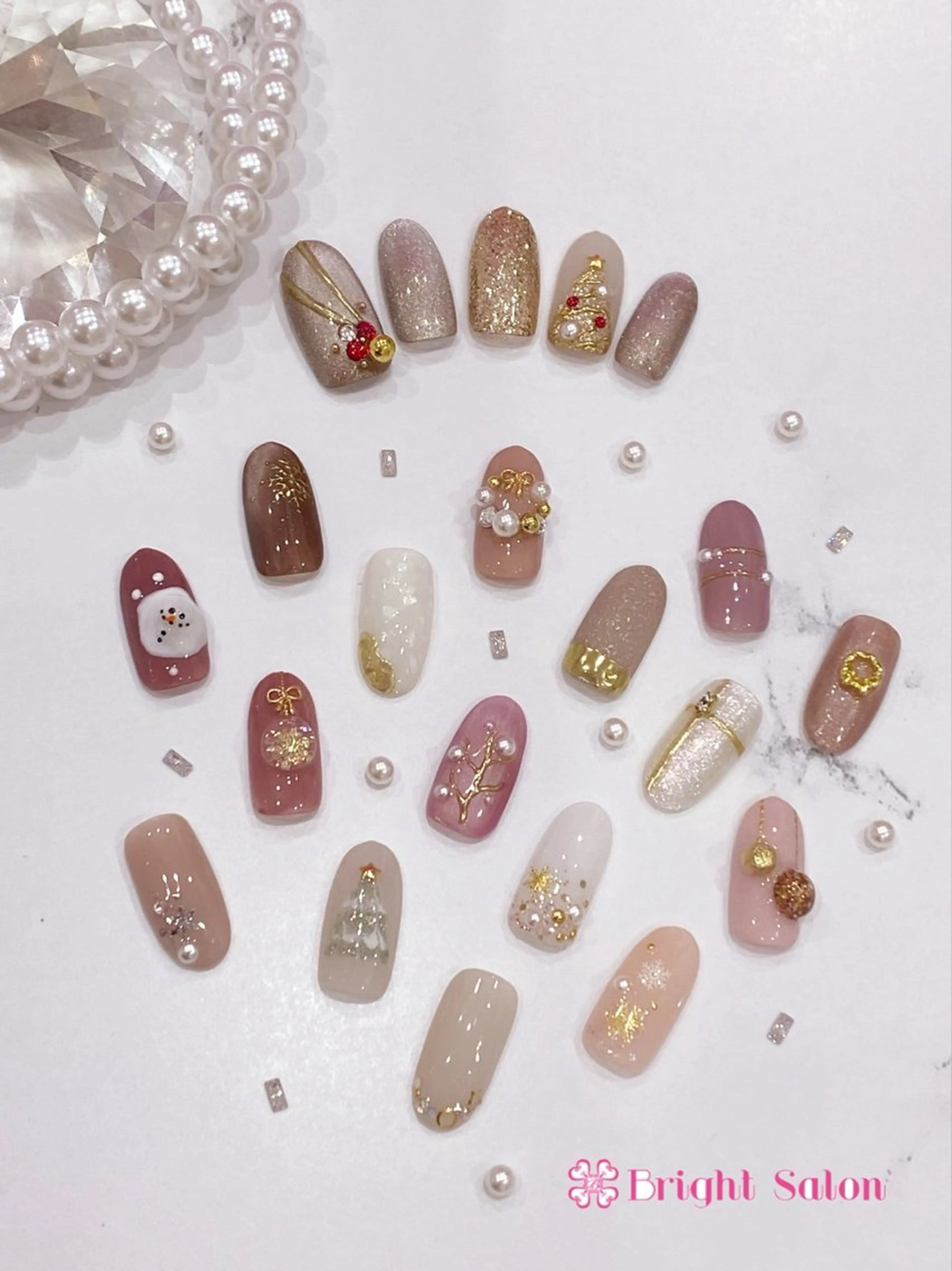 ネイル 冬ネイル クリスマス 大倉 絵理のネイルデザイン