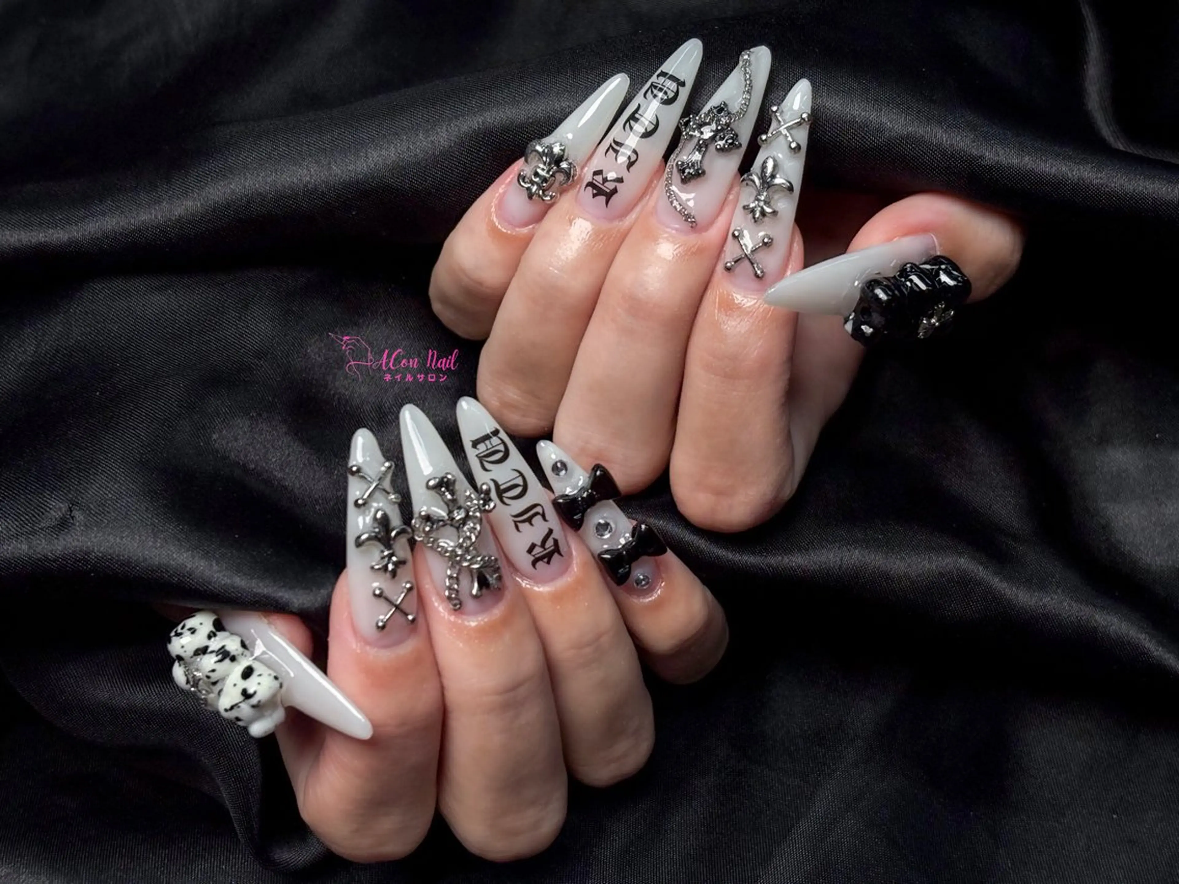 ネイル 桜ネイル 長さ出し フラワーネイル フレンチネイル ジェルネイル ハンドネイル AConNailSalon所属・ACon NailSalonのネイルデザイン