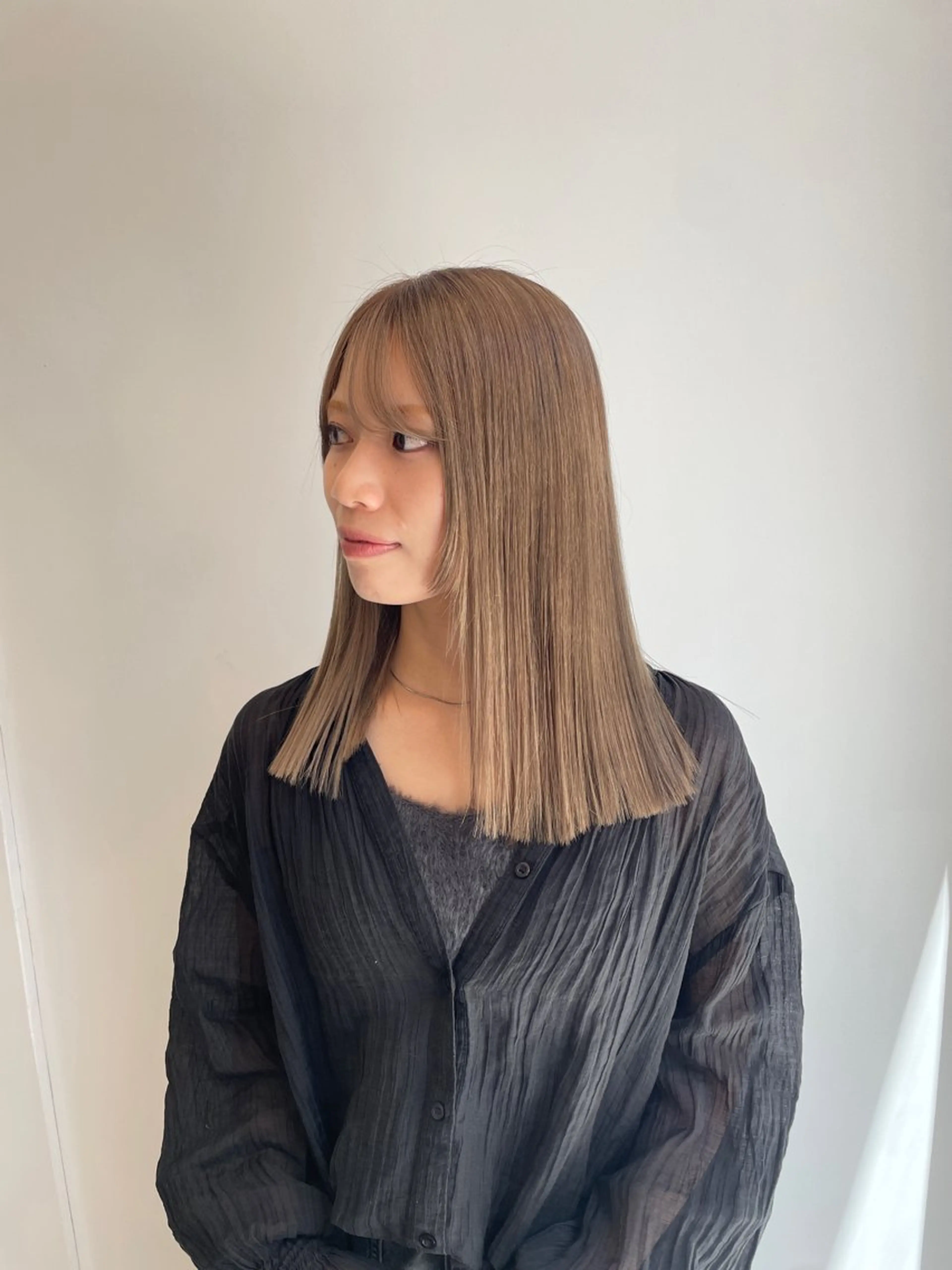 ロング カラー キルンサンピアン所属・ナチュラルカラー 児玉優香のヘアスタイル