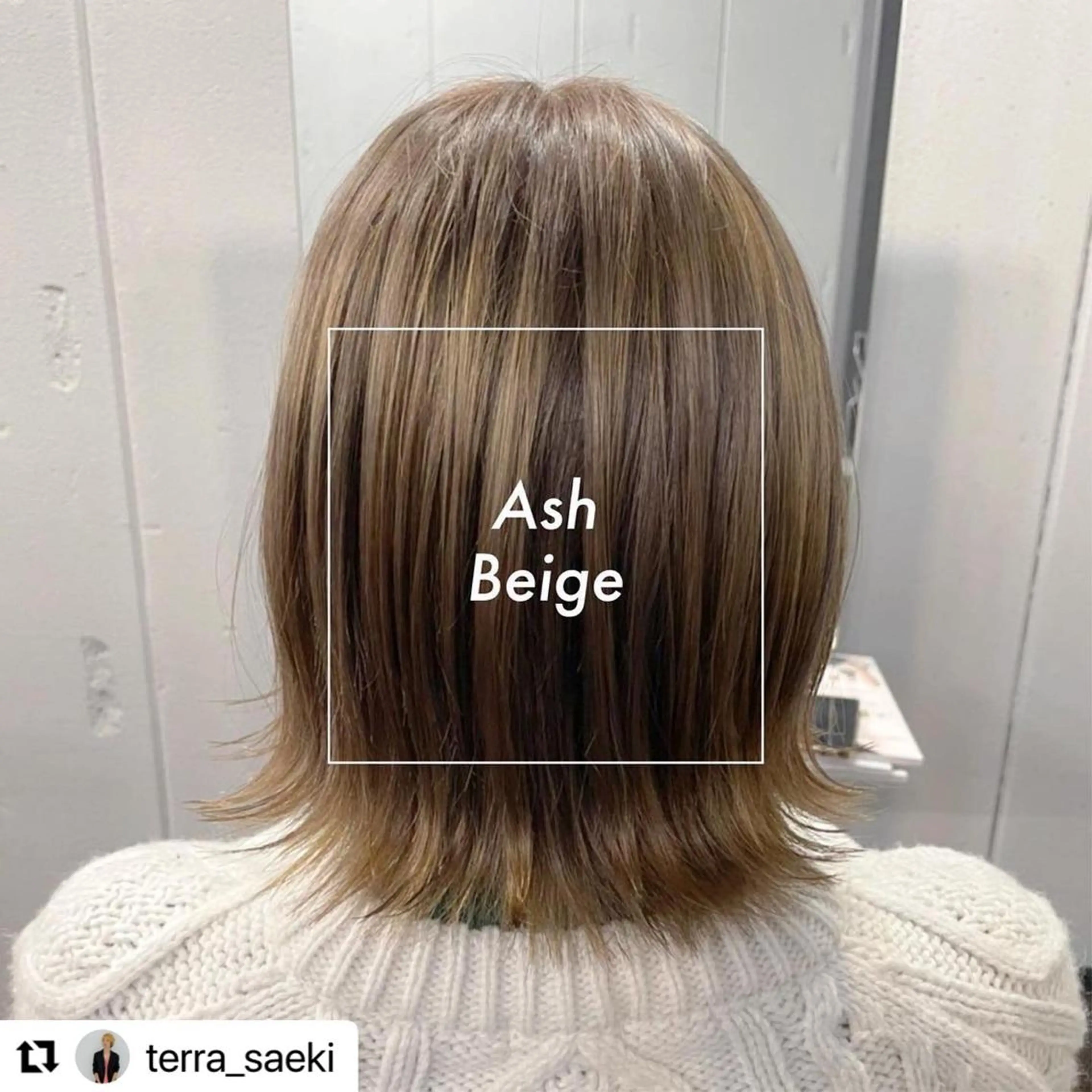 ミディアム アッシュ カット ヘアカラー トリートメント ✨terra✨佐伯 晋吾のヘアスタイル