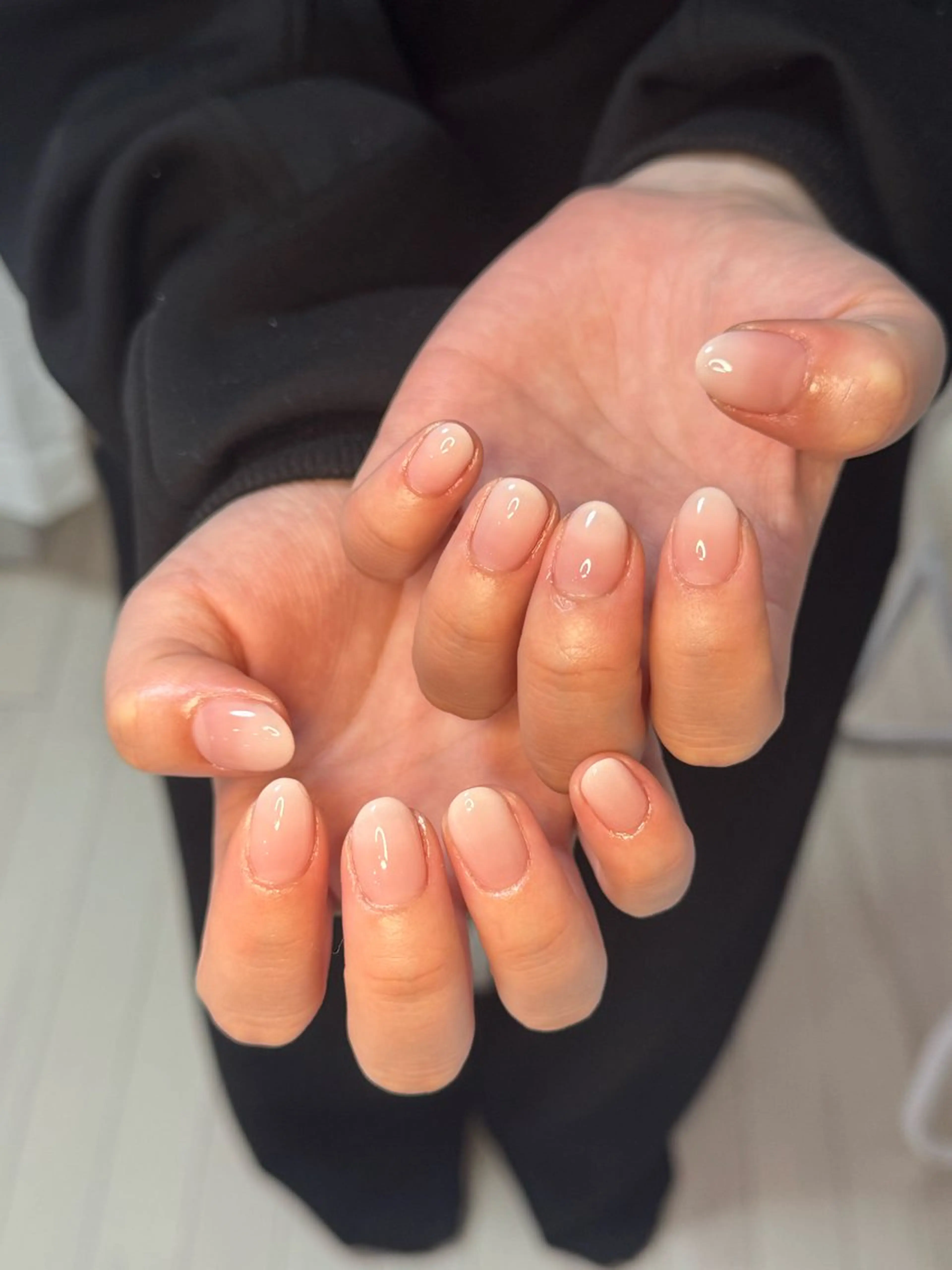 ネイル アートネイル オーロラネイル チークネイル フレンチネイル ガラスフレンチ ハンドネイル 🎀🎀YooLi Nail Salonのネイルデザイン