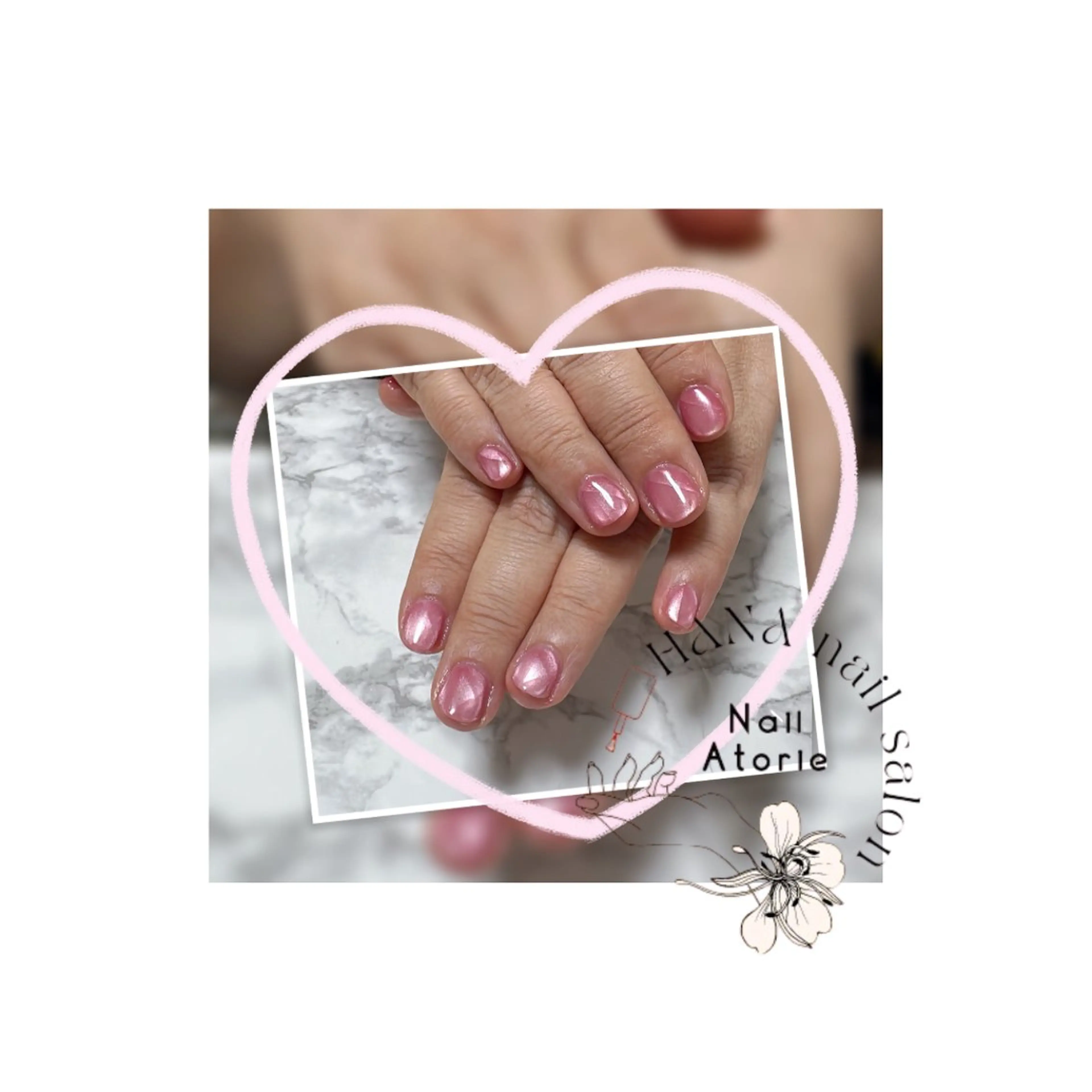 ネイル マグネットネイル オフィスネイル シンプルネイル ハンドネイル HaNA 　nail salonのネイルデザイン