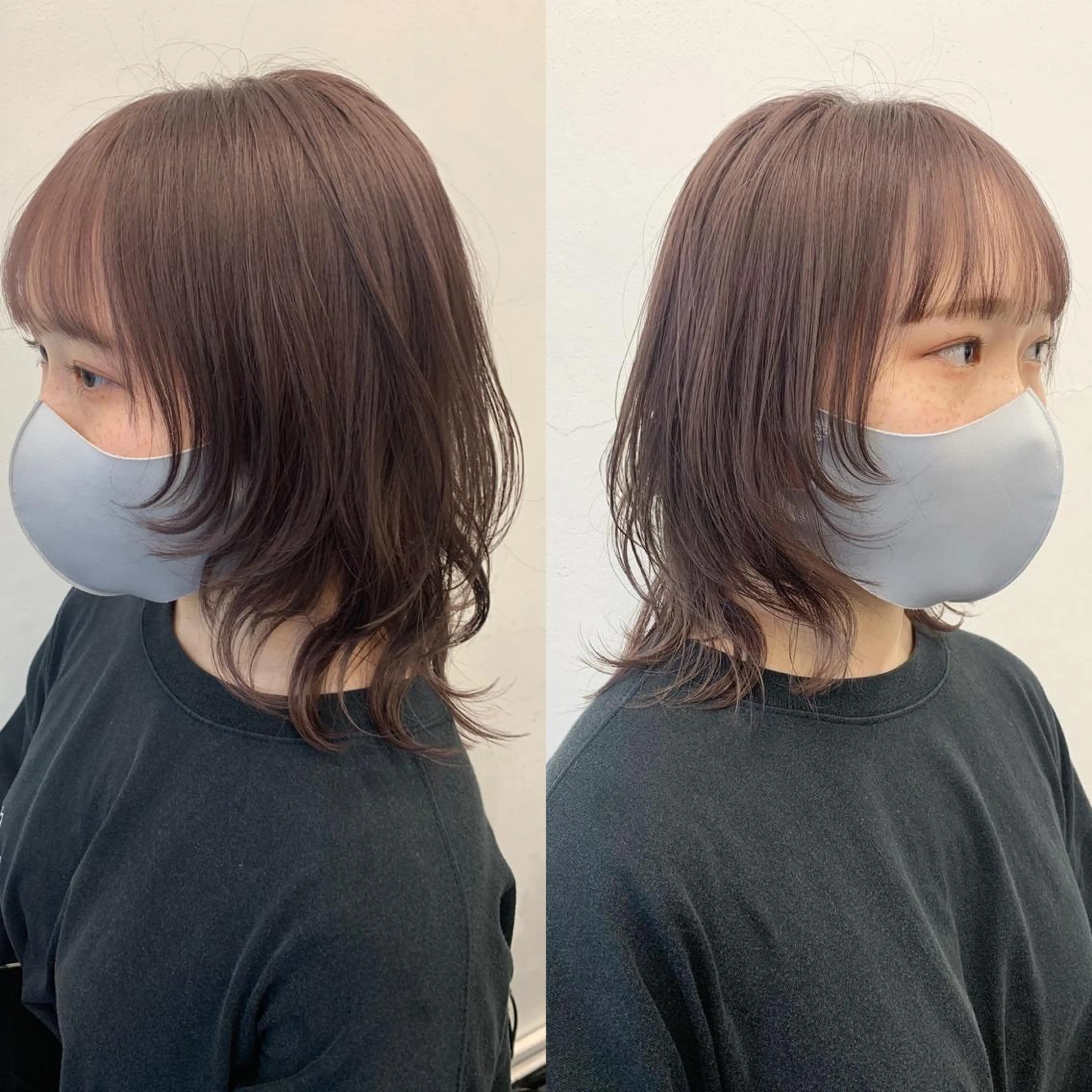 ミディアム カラー ヘアカラー トリートメント レイヤーカット/艶髪 ✨💭KIRARIのヘアスタイル