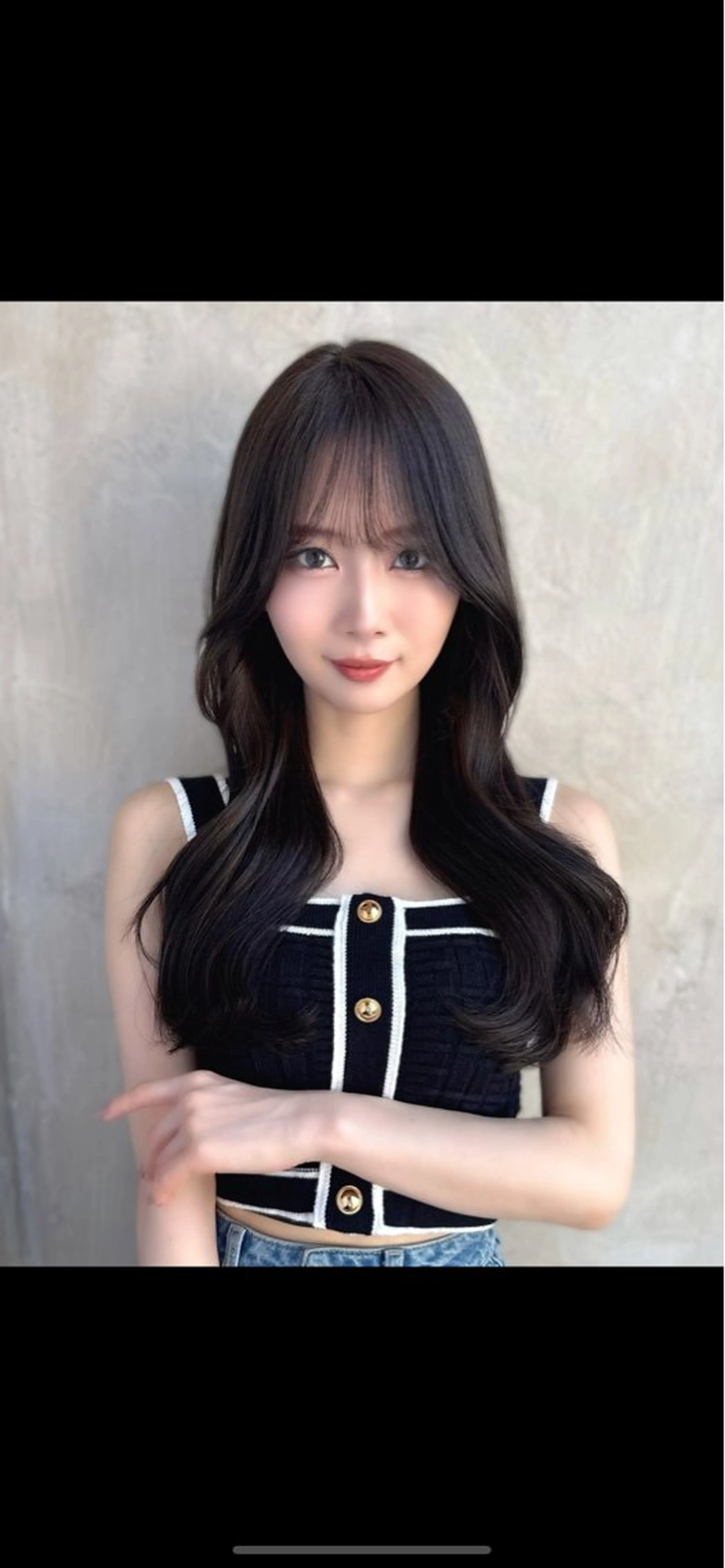 ロング カラー ヘアアレンジ 韓国風ヘア 日本一の小顔カット/ ボブ/顔周り/韓国のヘアスタイル