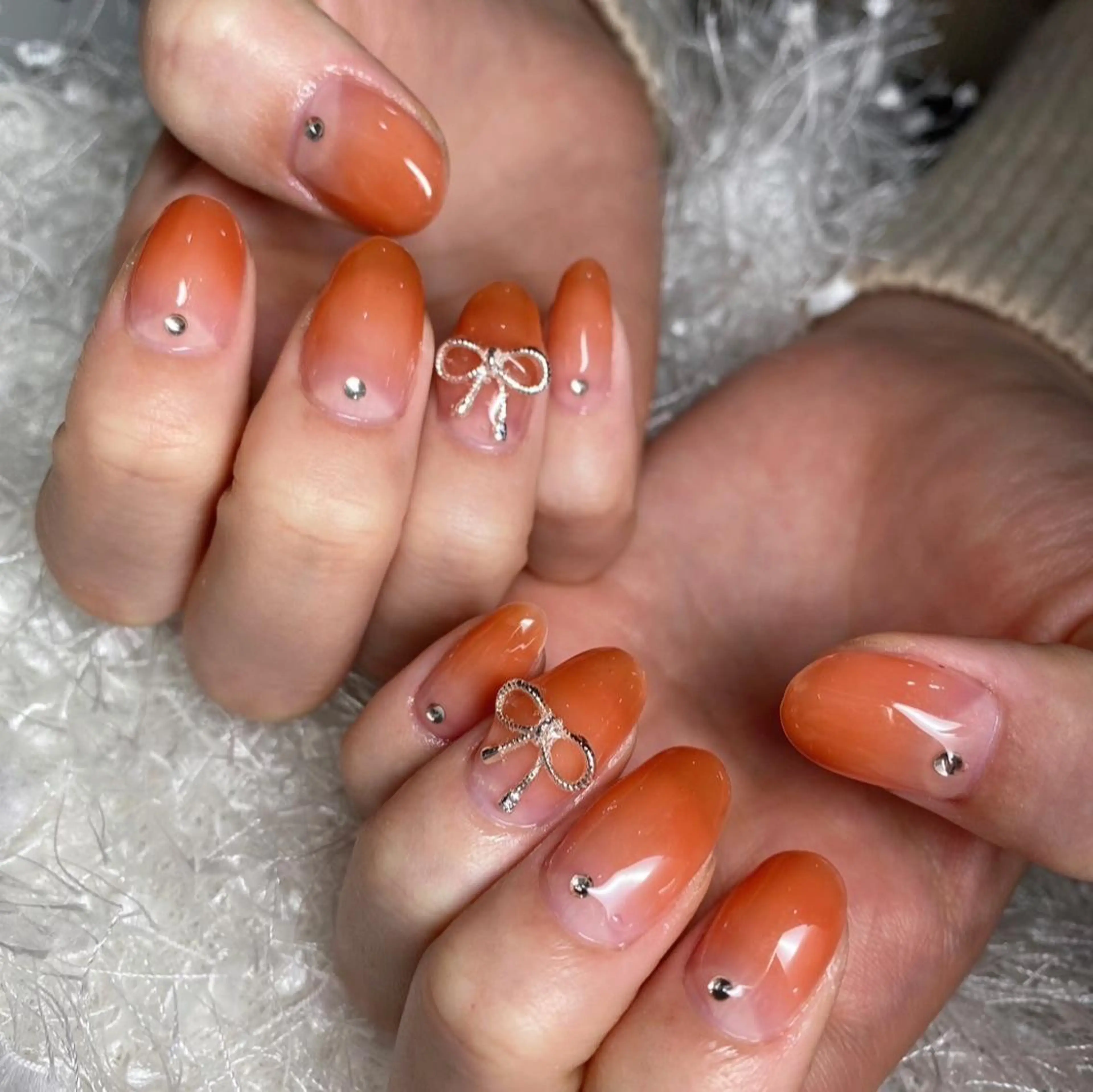 ネイル 長さ出し フレンチネイル ジェルネイル グラデーション 韓国ネイル ハンドネイル Nail&eye Belire 新宿のネイルデザイン