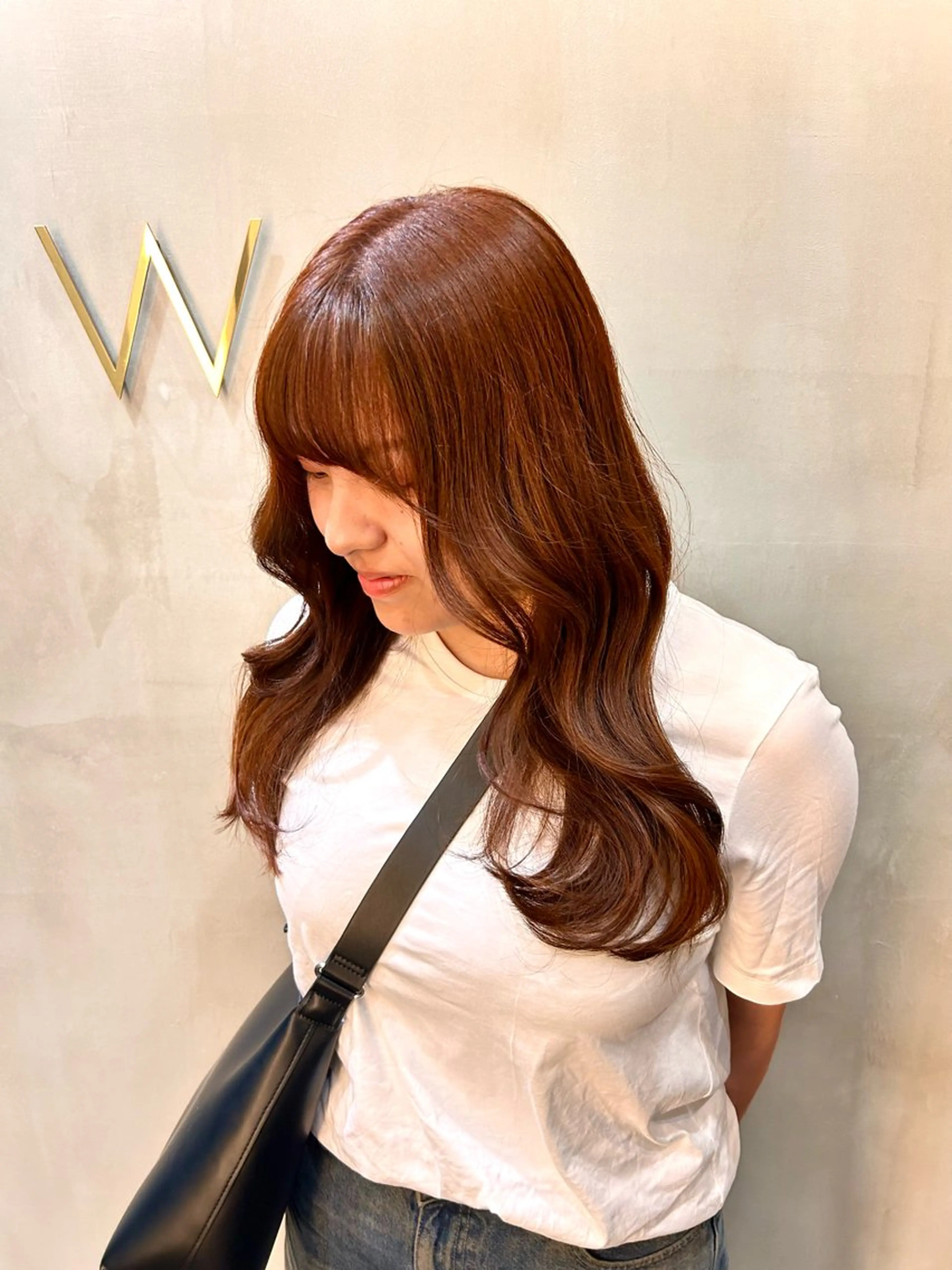 セミロング カラー 韓国×髪質改善カラー 💎hinaのヘアスタイル