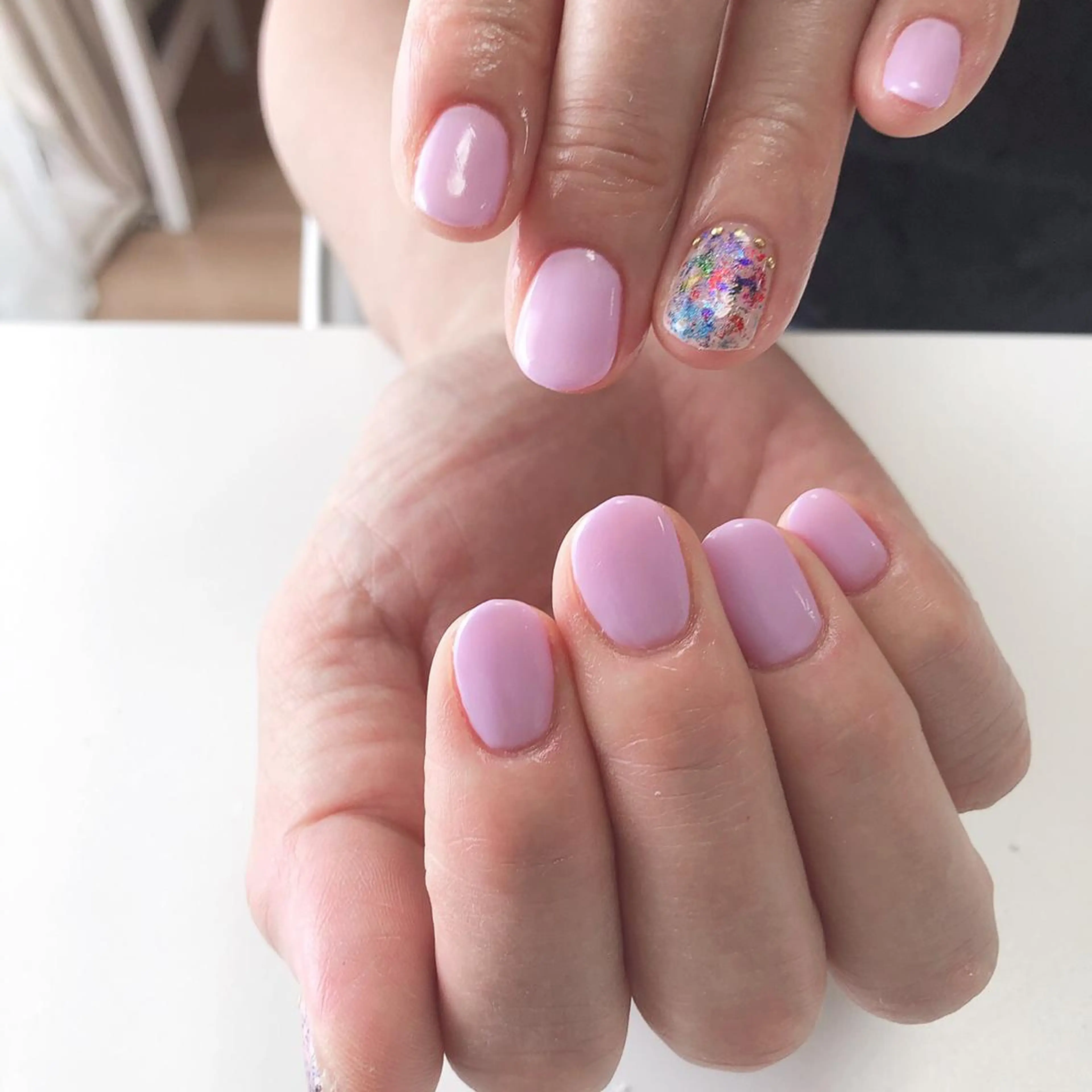 ネイル アートネイル 長さ出し フットネイル グリーン ニュアンスネイル Lily Roseスタッフ一同のマツエク・マツパデザイン