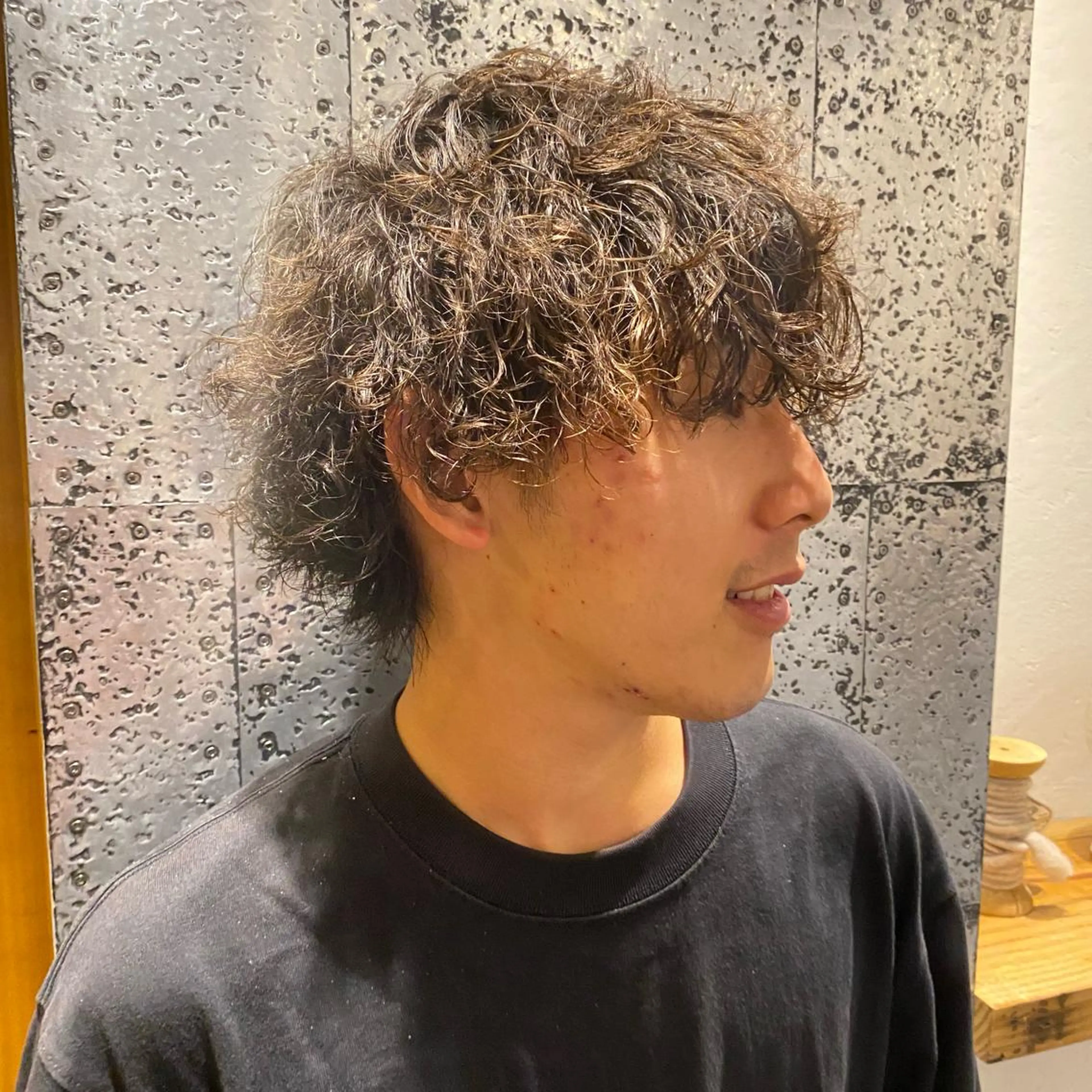 セミロング カラー パーマ ヘアアレンジ メンズ 🍀髪質改善 ケアカラーrootsのヘアスタイル