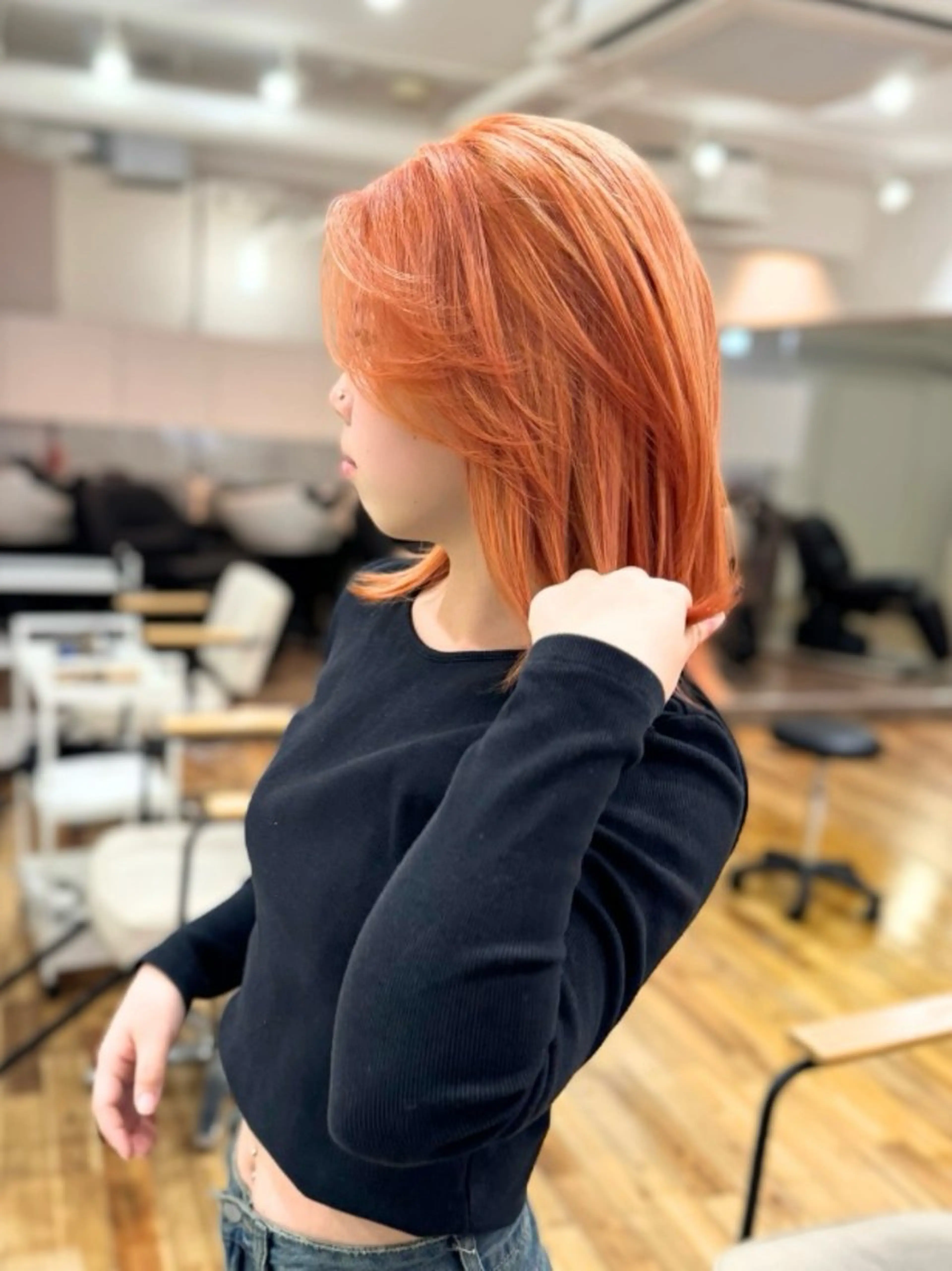 ミディアム カラー カラー特化型美容師 保住のヘアスタイル