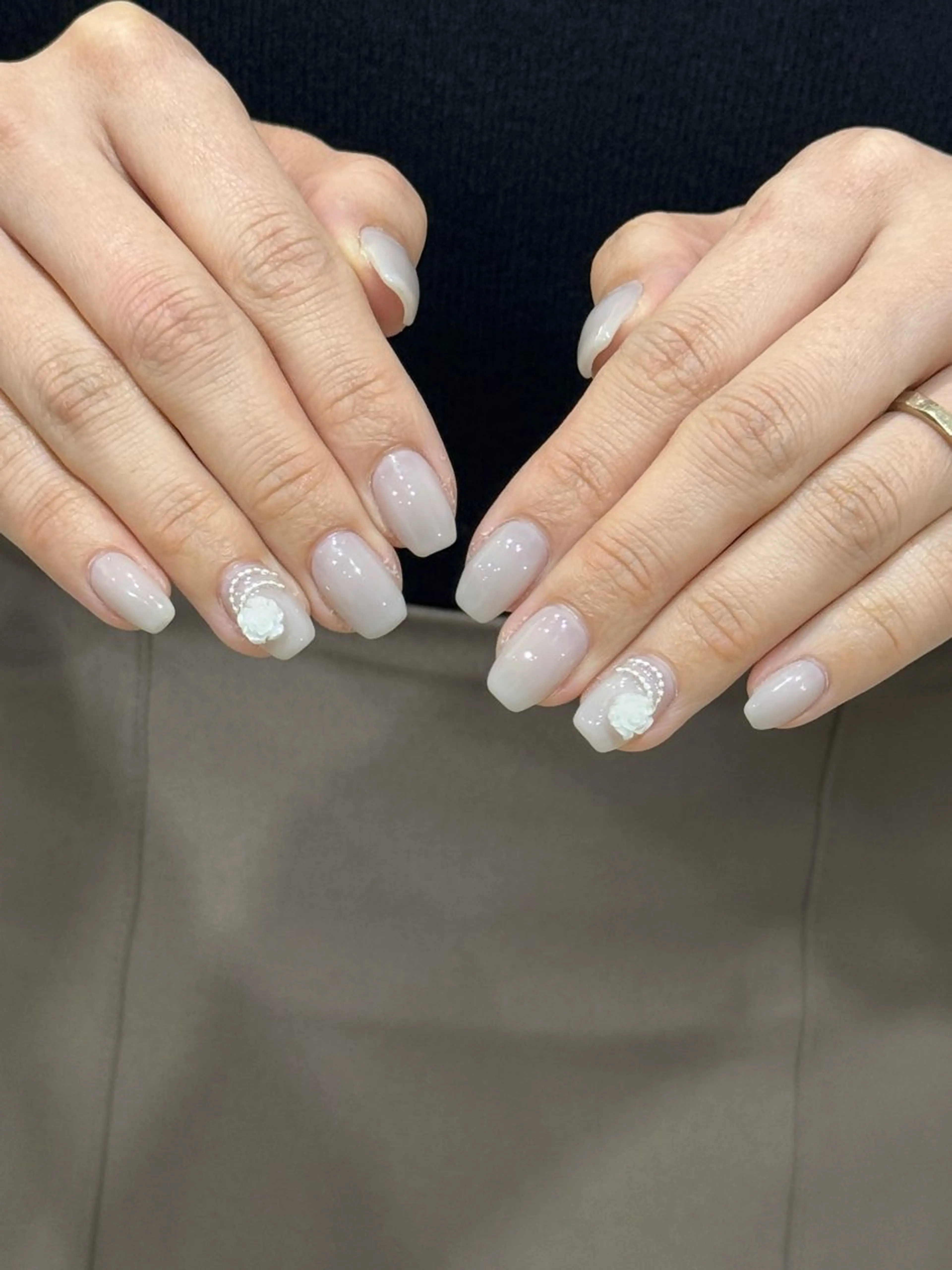 ネイル ハンドネイル 韓国ネイル/ワンホン ネイル🎀表参道3分のネイルデザイン