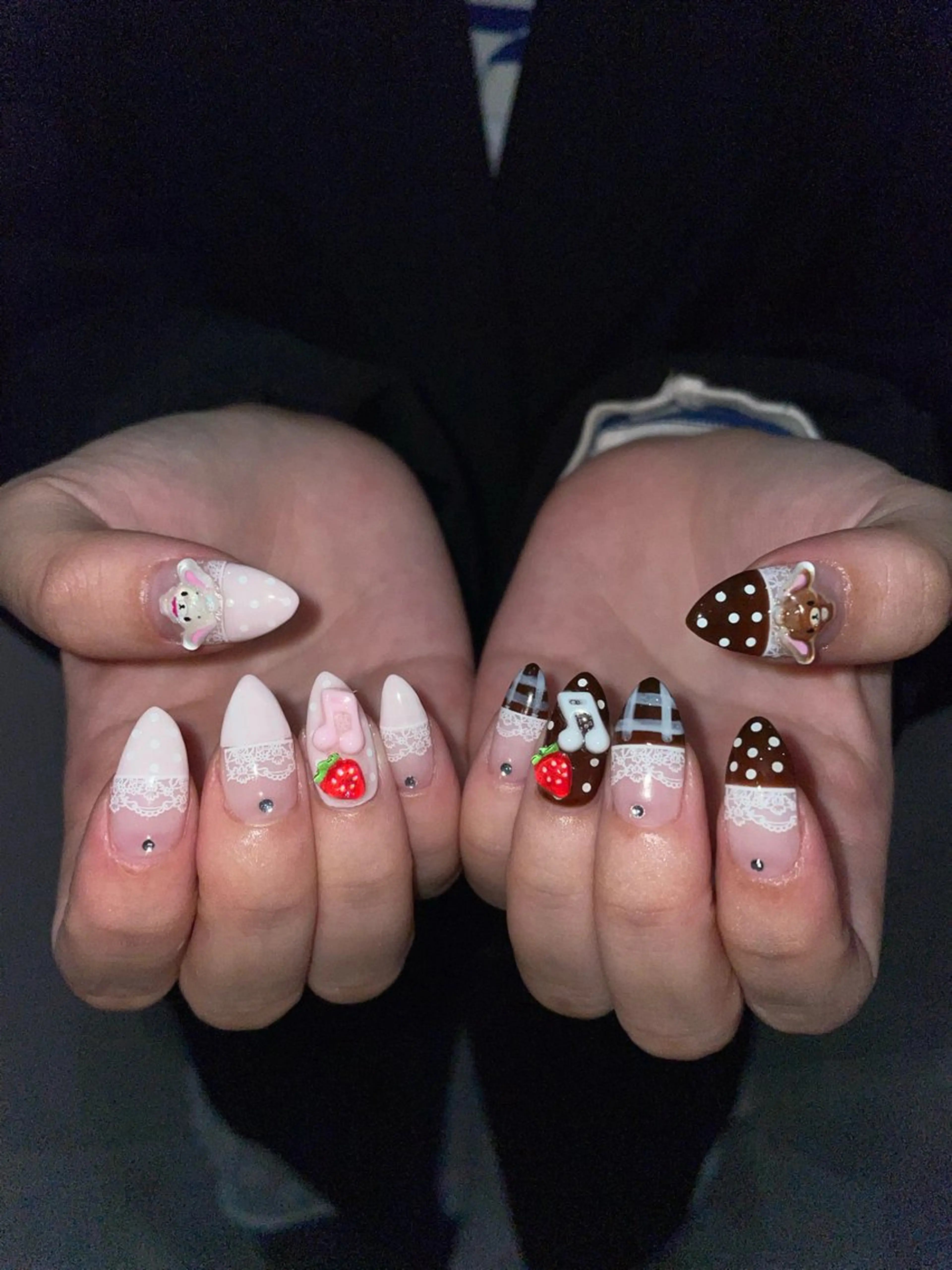 ネイル 持ち込み ハンドネイル GO TODAY 吉祥寺Glint所属・うの 韓国ﾈｲﾙ໒꒱⋆⭒˚のネイルデザイン