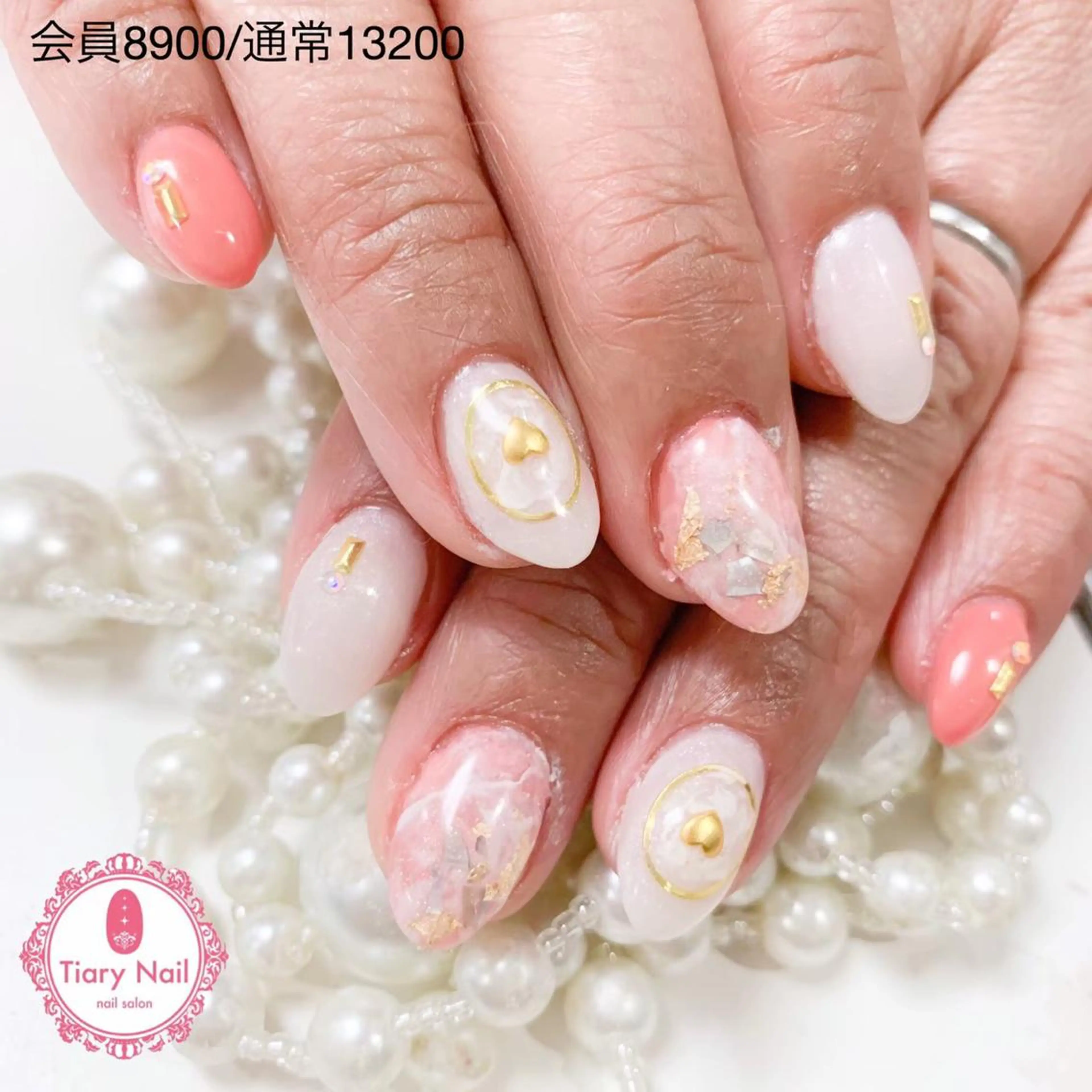 ネイル 桜ネイル 長さ出し オフィスネイル スカルプネイル シンプルネイル 💗🪽Tiary Nail🪽💗のネイルデザイン