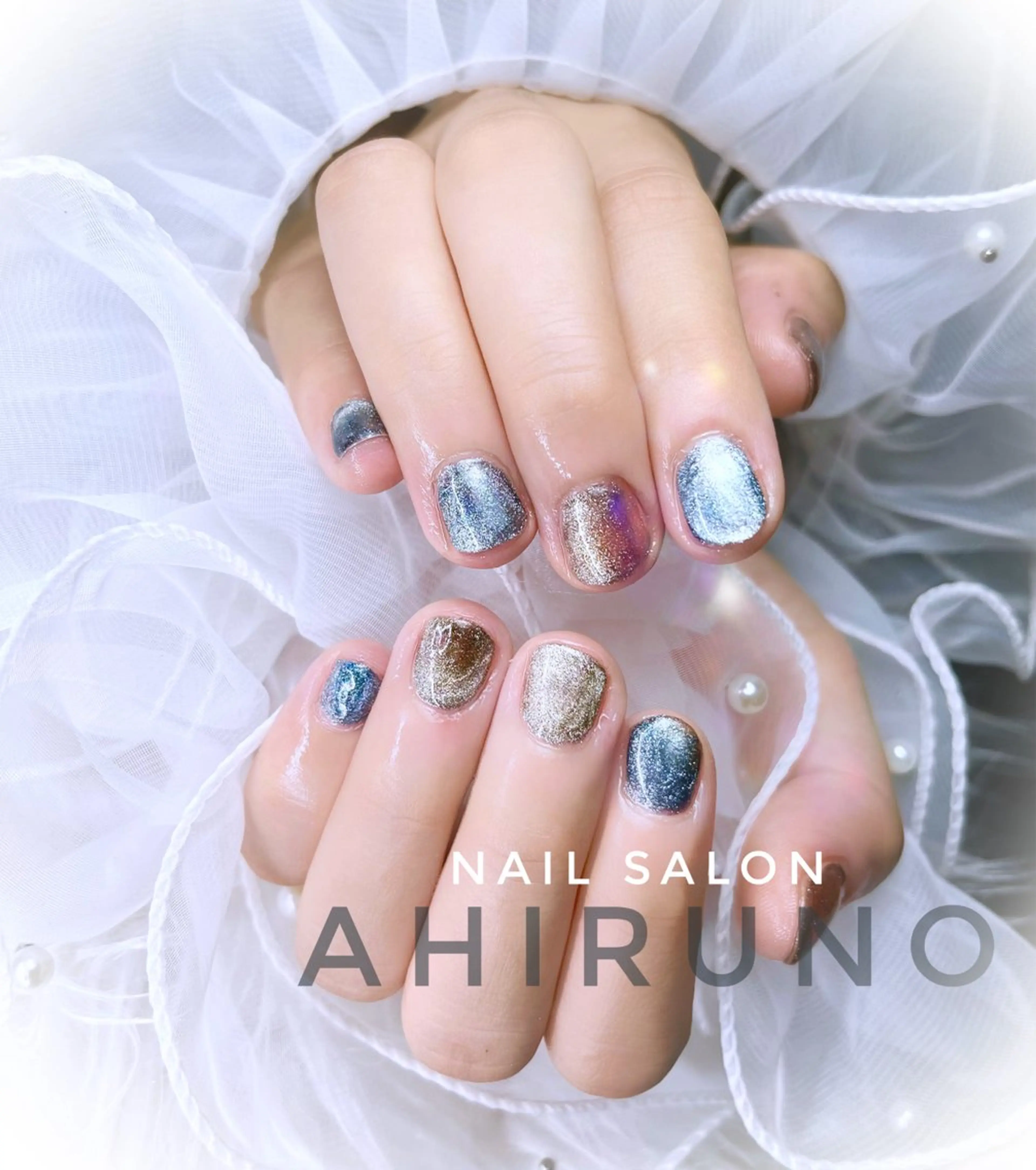 ネイル フットネイル マグネットネイル ネイビー ハンドネイル ａｈｉｒｕｎｏ ✿ ｙｕiのネイルデザイン