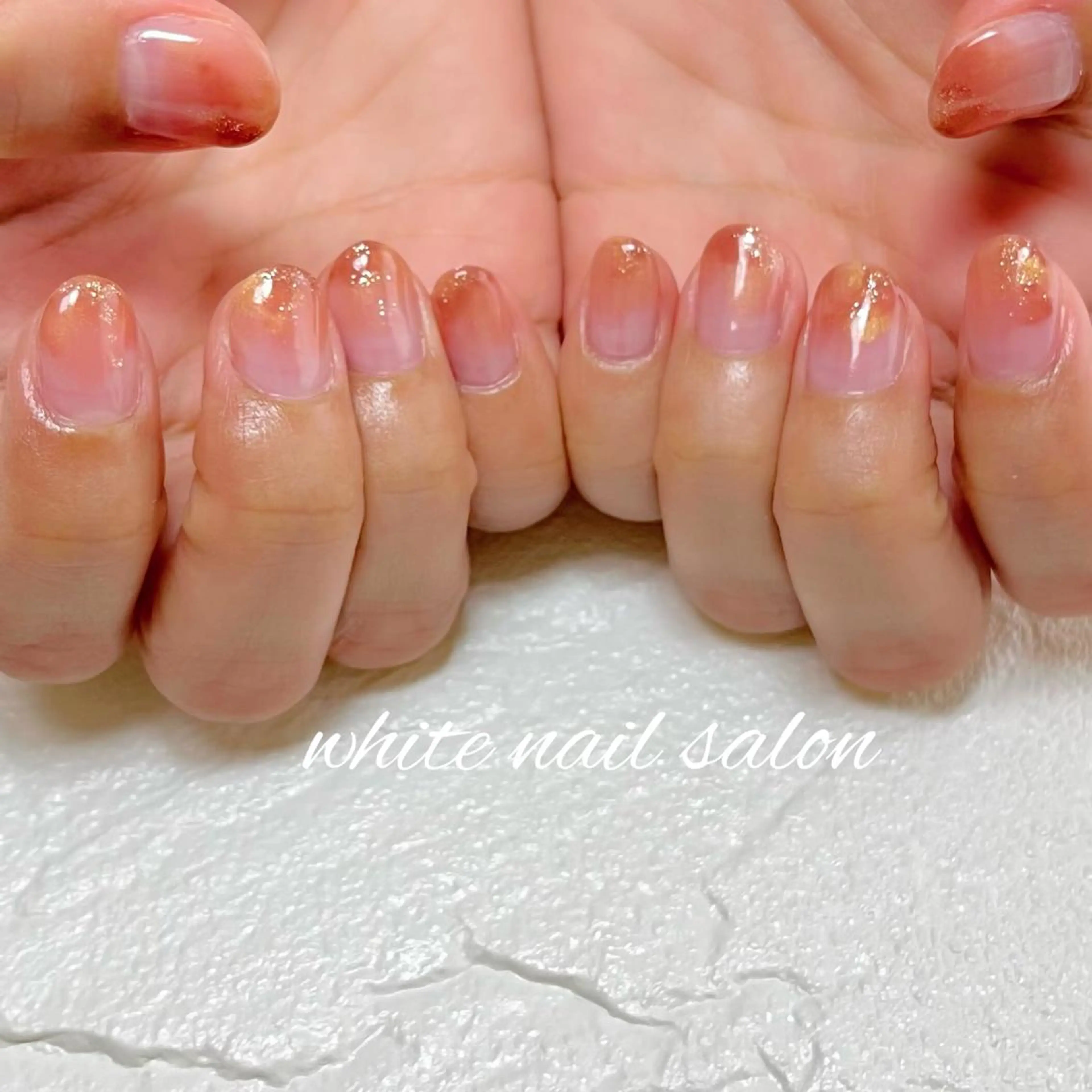 ネイル フットネイル ジェルネイル ハードジェル ラメ(グリッター) 持ち込み ハンドネイル white nail salonのネイルデザイン