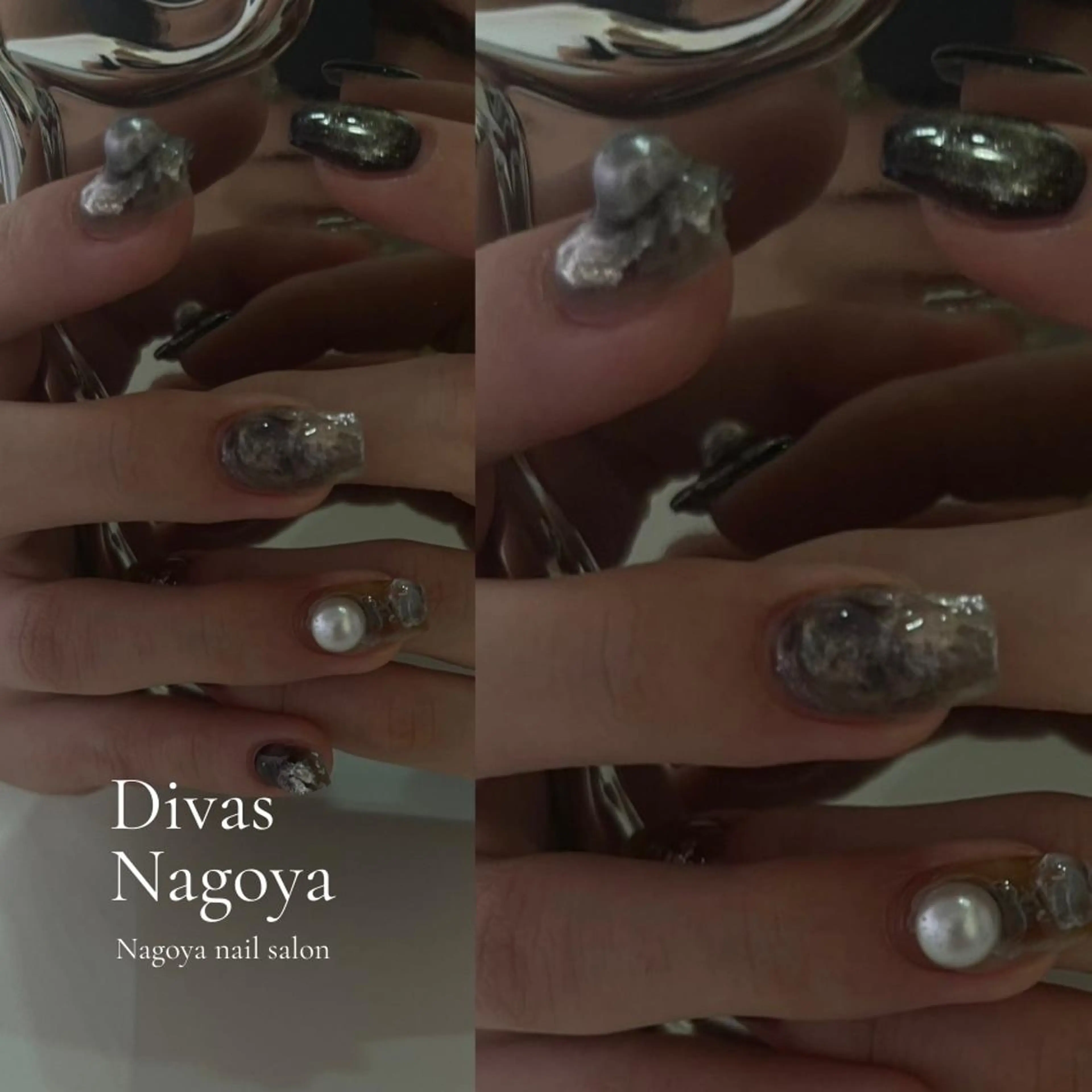 ネイル アートネイル 長さ出し ジェルネイル 韓国ネイル マグネットネイル 🎀Sakae D.d nail🎀のネイルデザイン